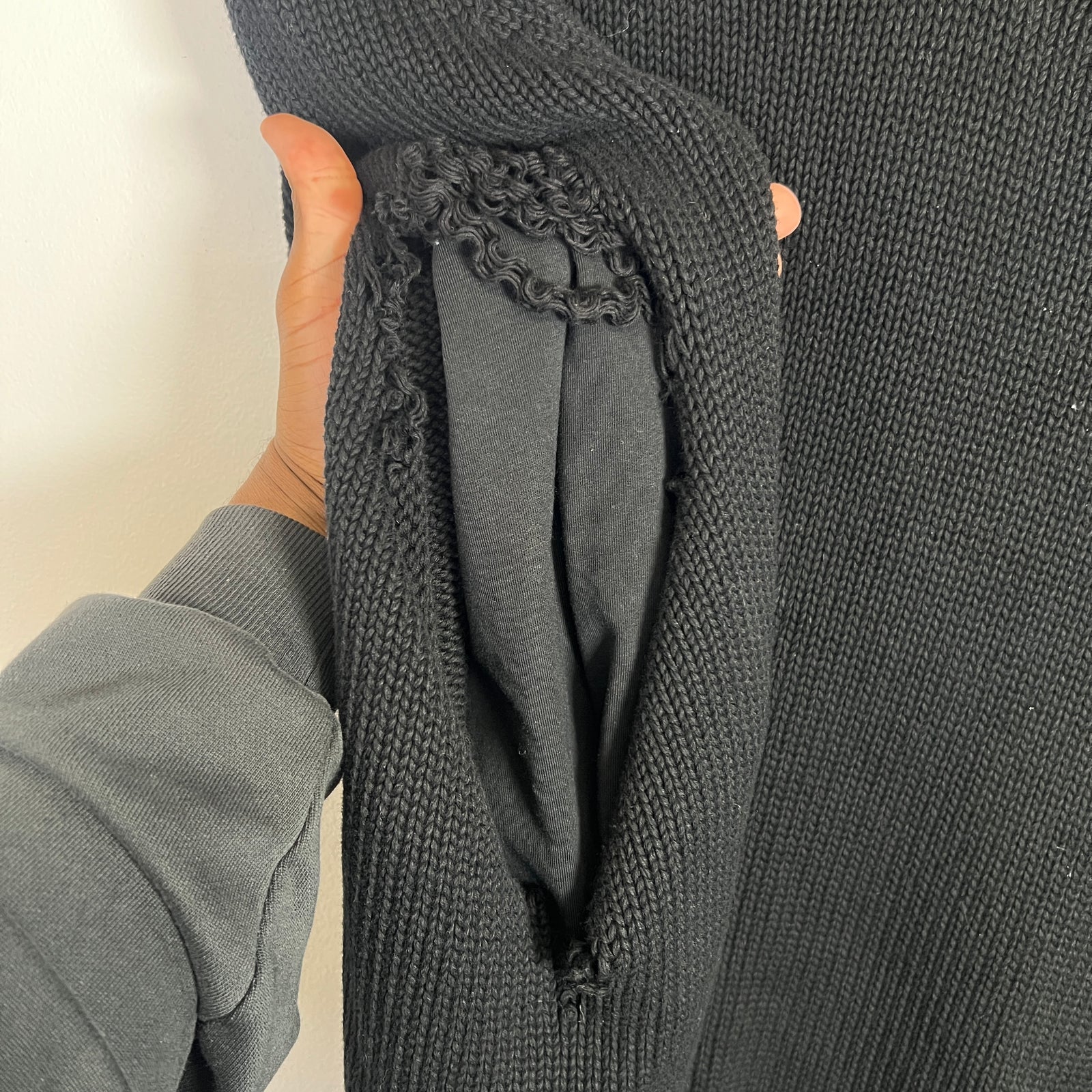 Balenciaga Campaign Destroyed Layered Knit Hoodie