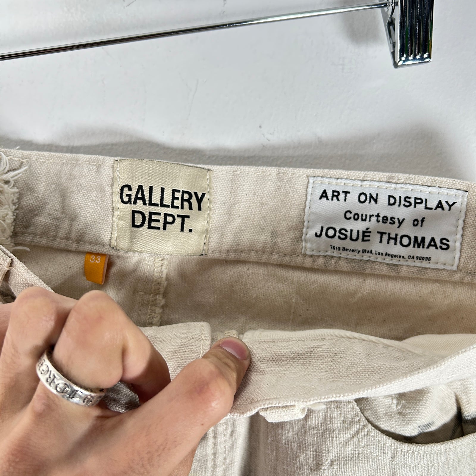 Gallery Dept 'Logan' Mail Canvas Bag Rework Jeans Size 33