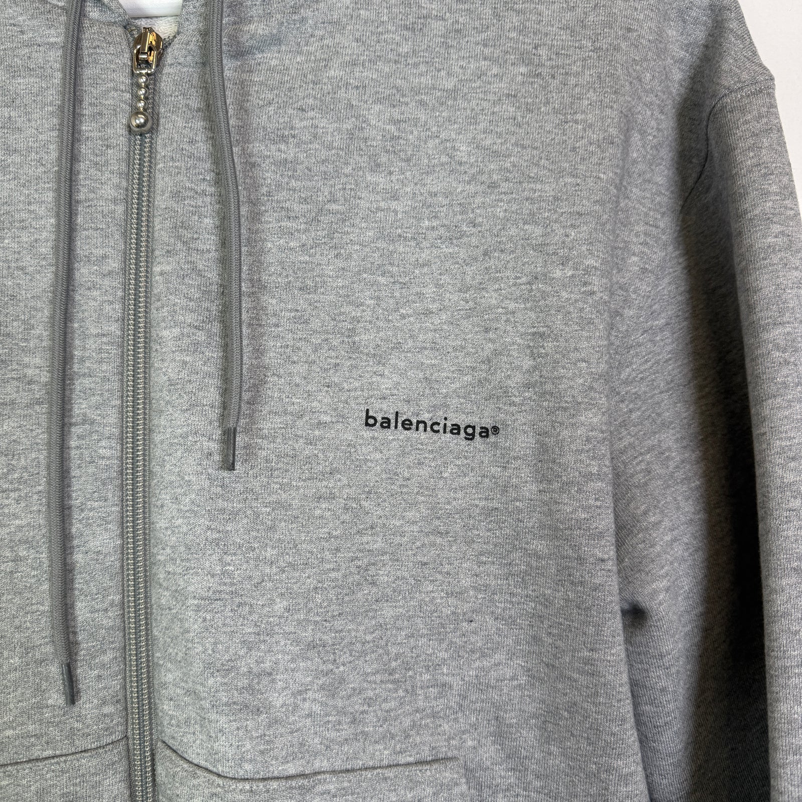 Balenciaga Copyright Logo Zip-Up Hoodie