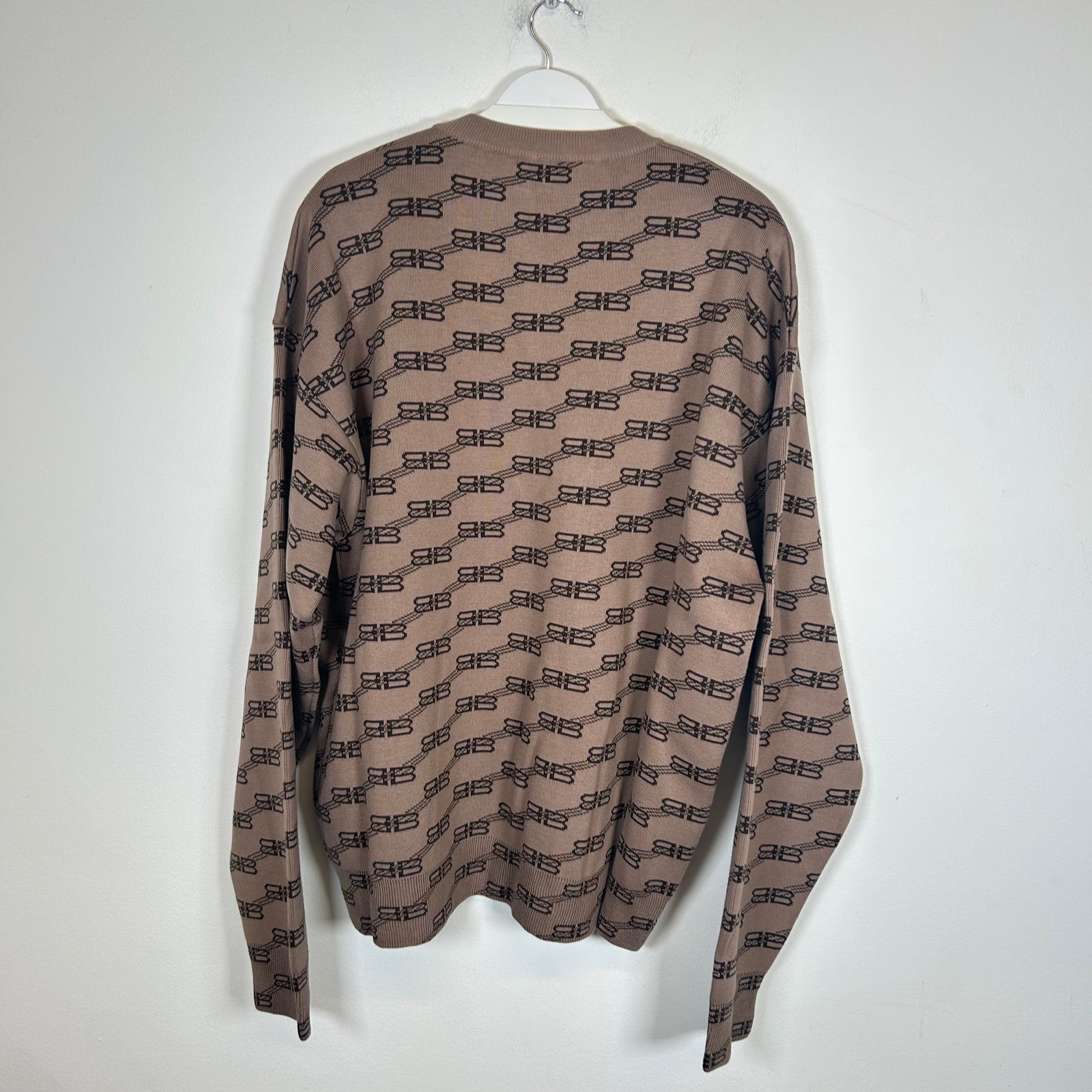 Balenciaga Brown BB Logo Sweater Size XL