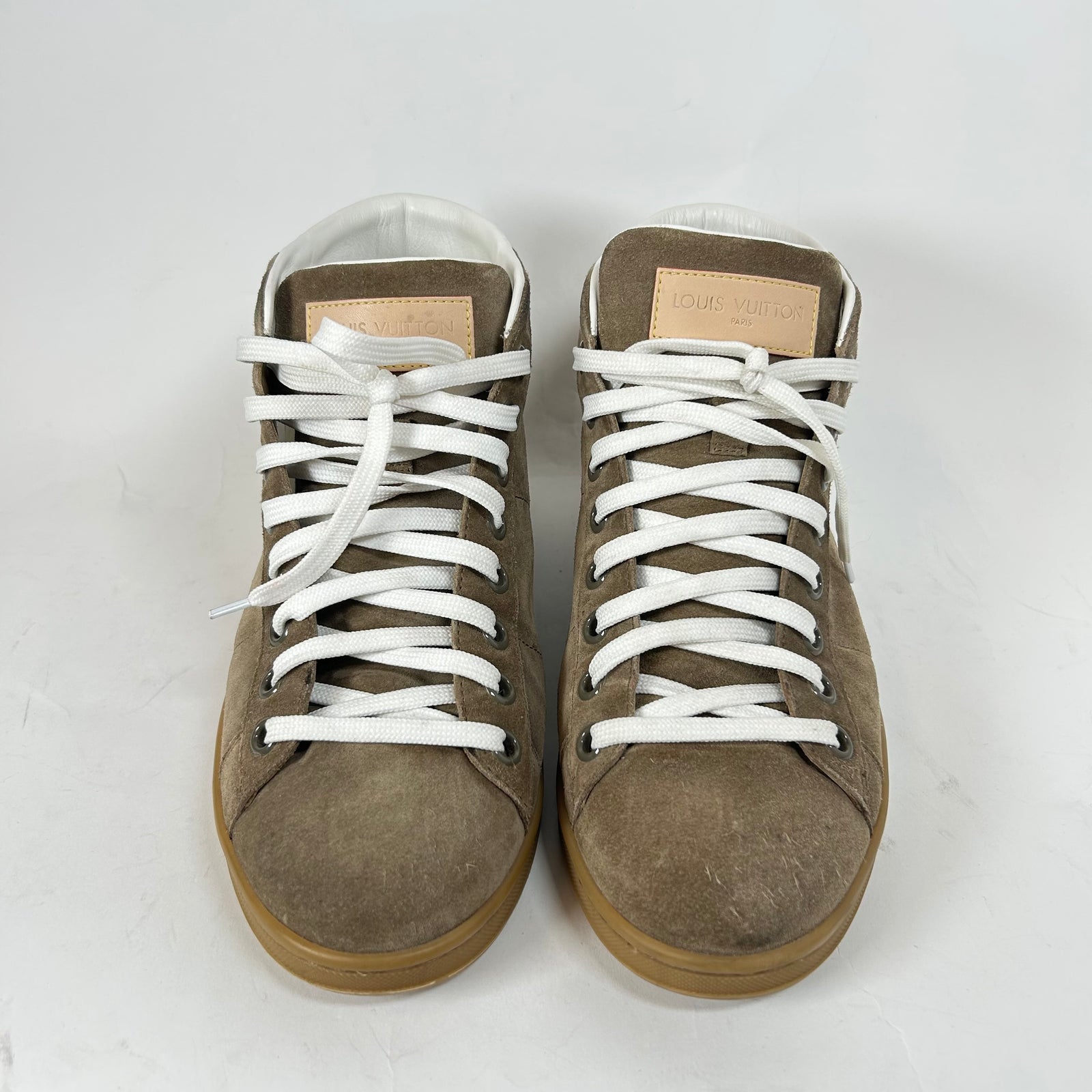 Louis Vuitton Brown Surfside Suede High-Top Sneaker Size LV 7