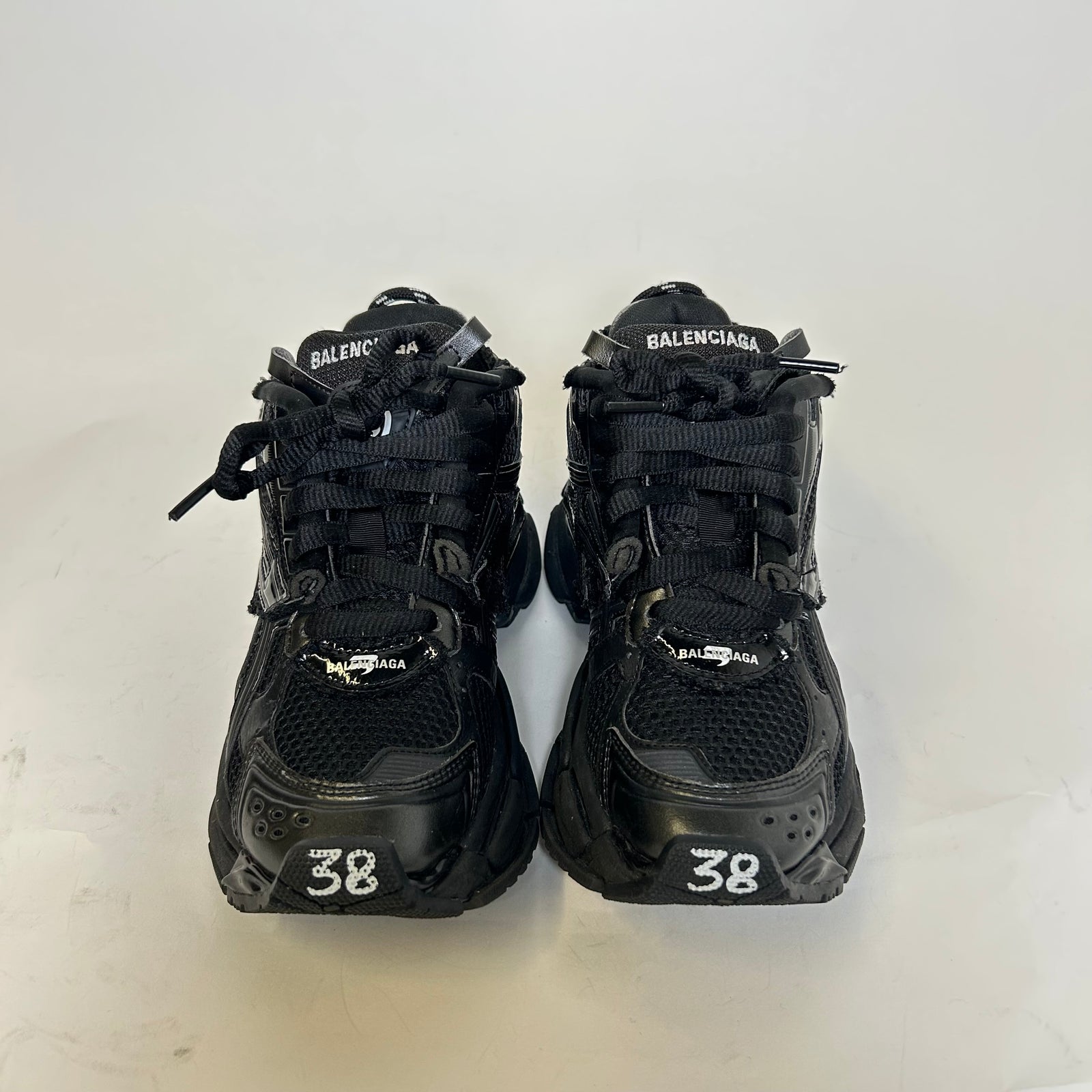 Balenciaga Triple Black Mesh Runner Size 38