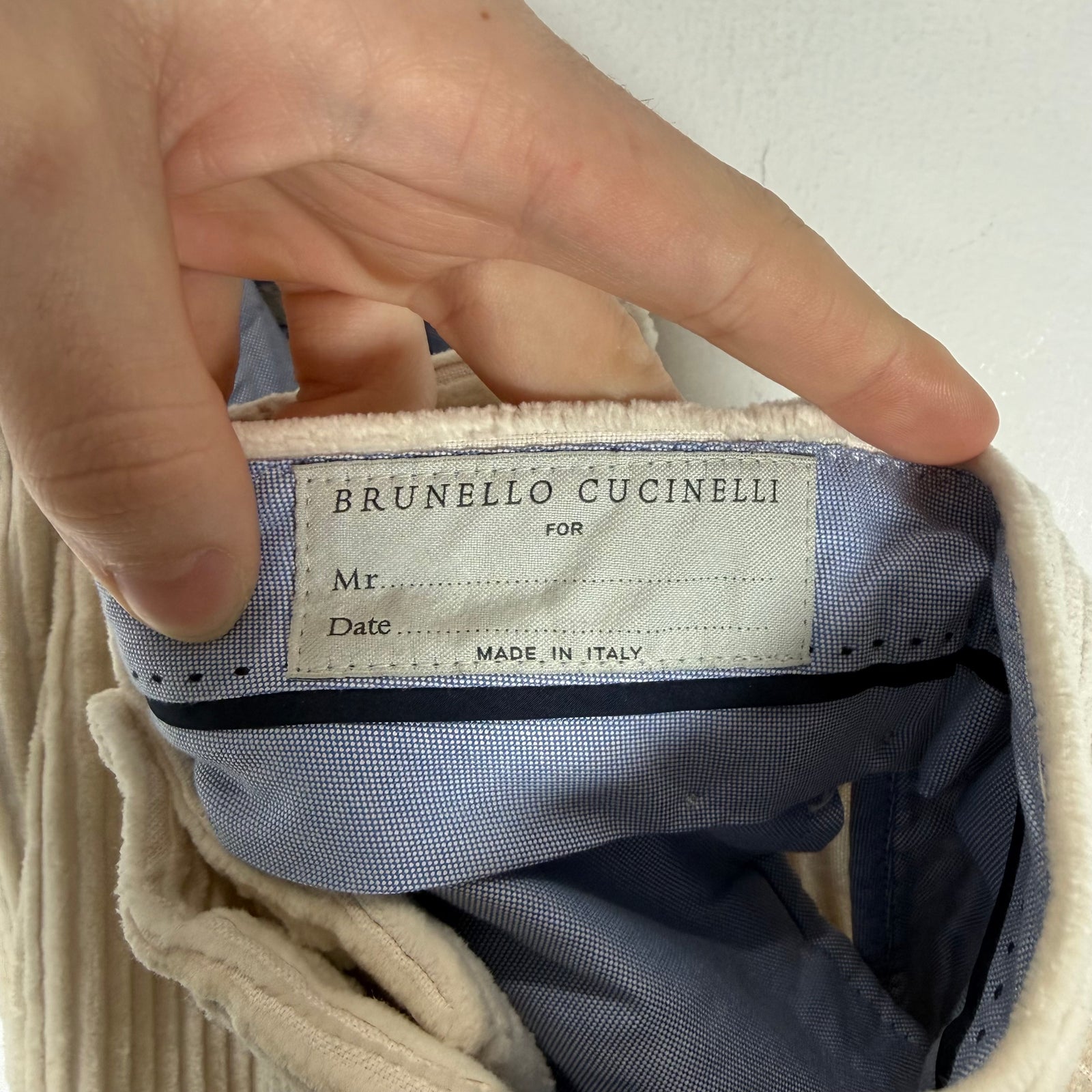 Brunello Cucinelli White Corduroy Slacks Size 31