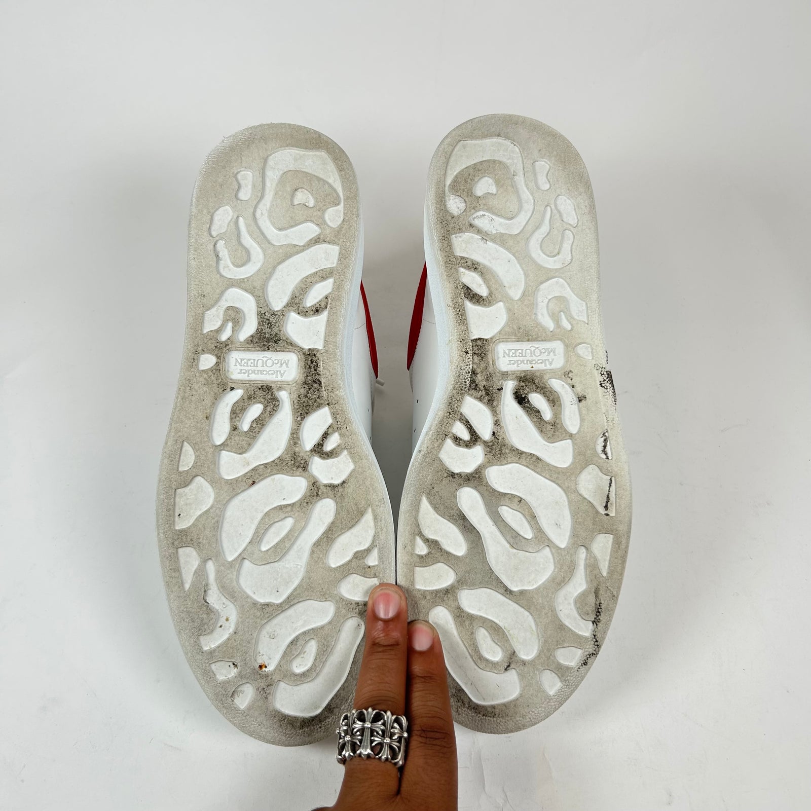Alexander McQueen White/Red Sneaker Size 40.5