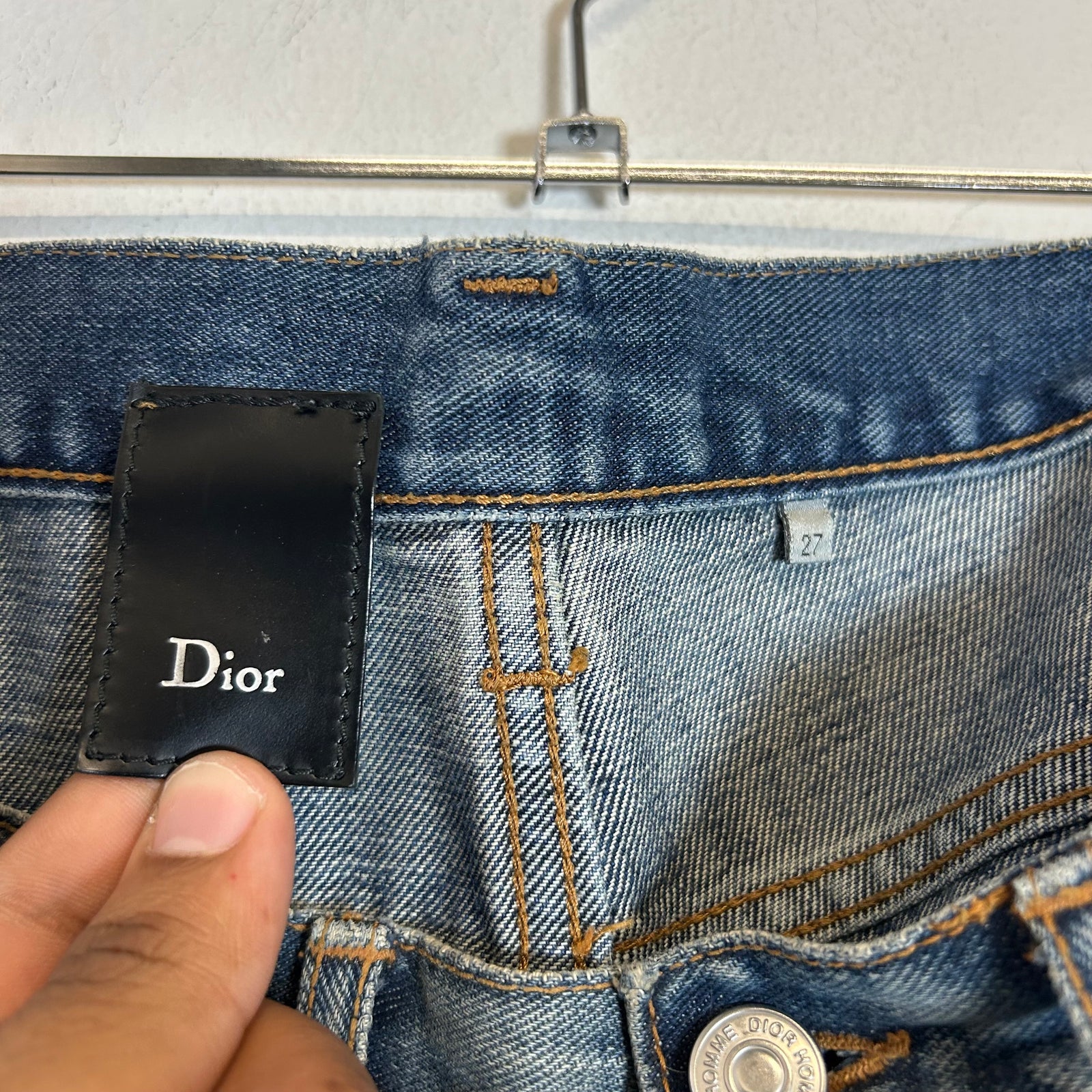 Dior Homme AW07 Blue Wash Jake Denim Jeans Size 27