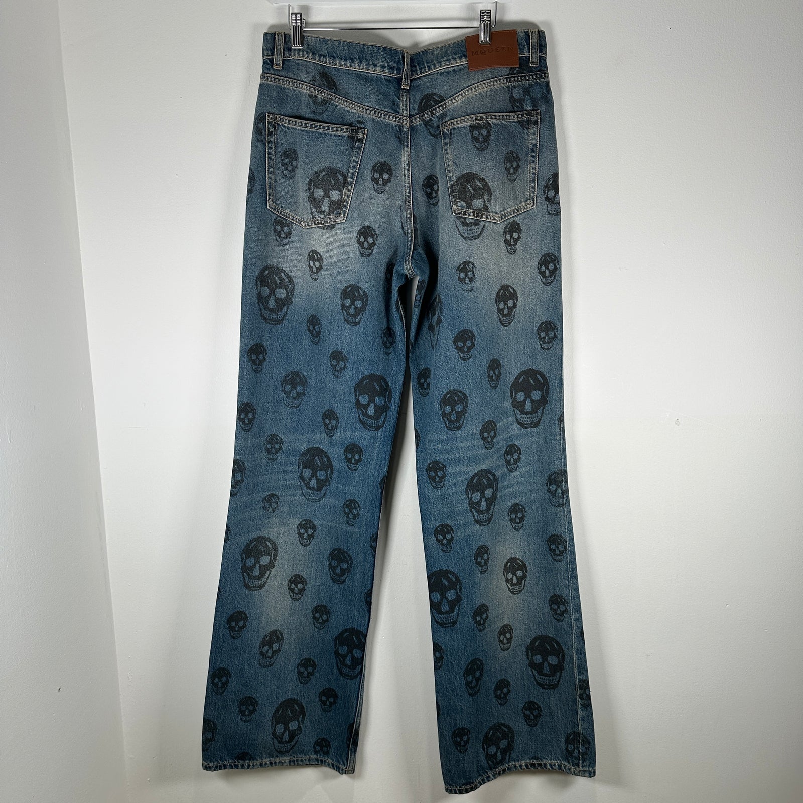 Alexander Mcqueen Baggy Skull Print Jeans Size 34