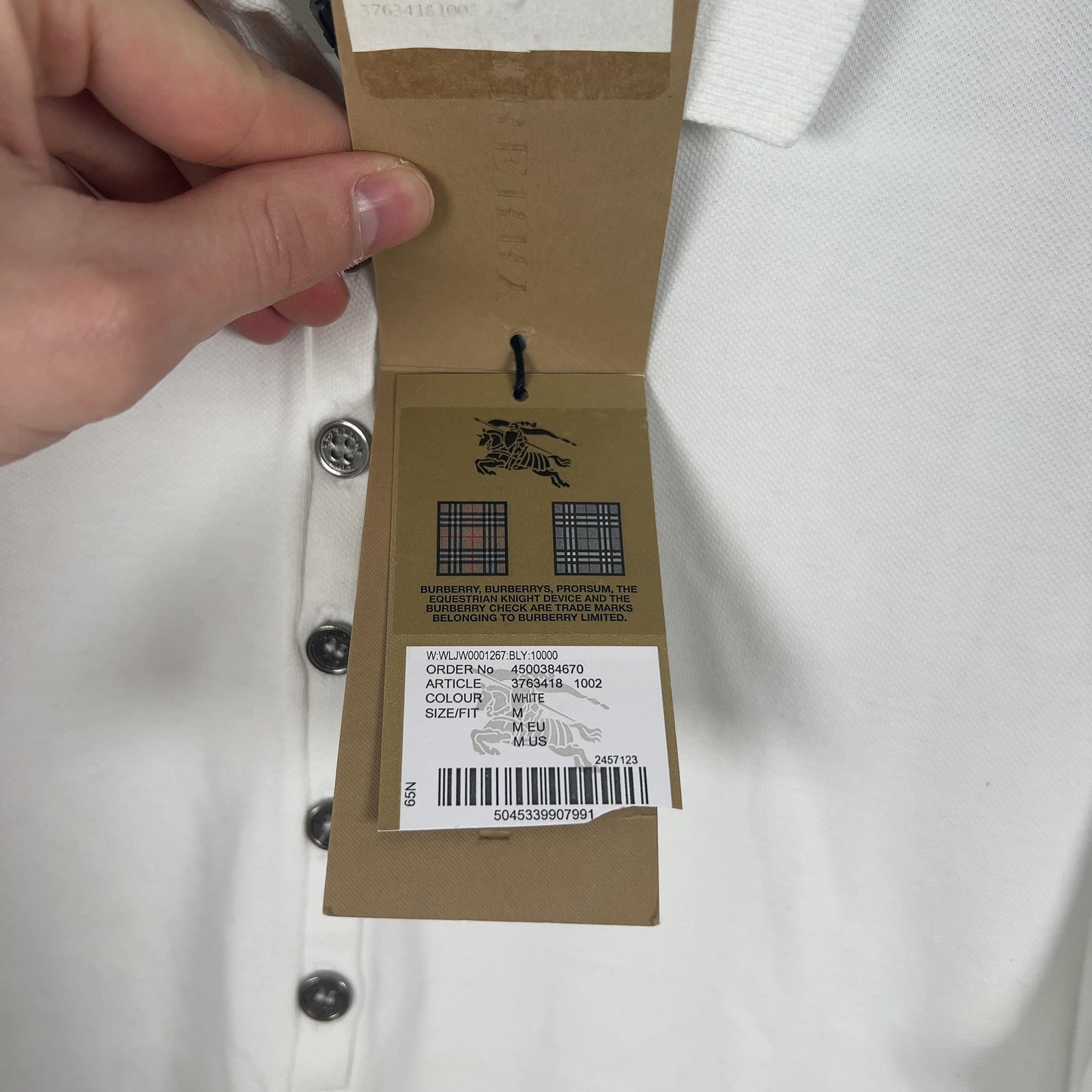 Burberry Brit White Scrunched Polo Shirt