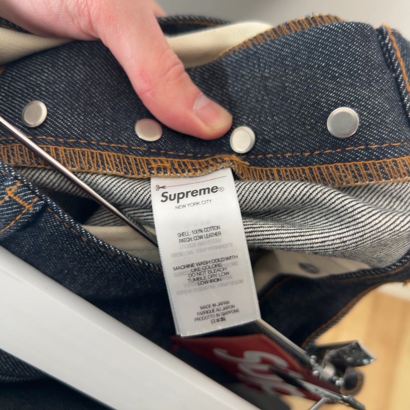 Supreme Japanese Selvedge Raw Denim Jeans