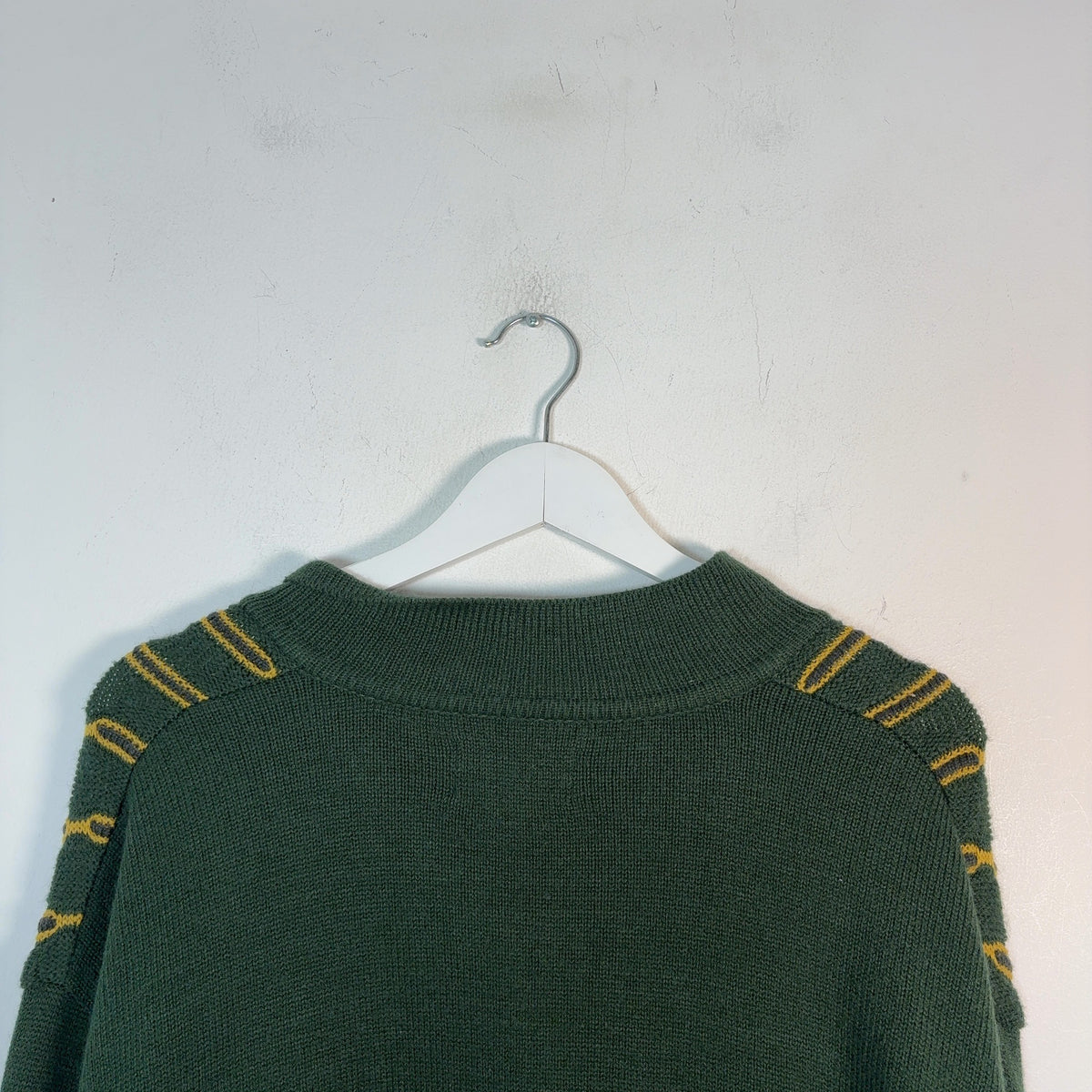 Thisneverthat Green Striped Knit Zip Cardigan