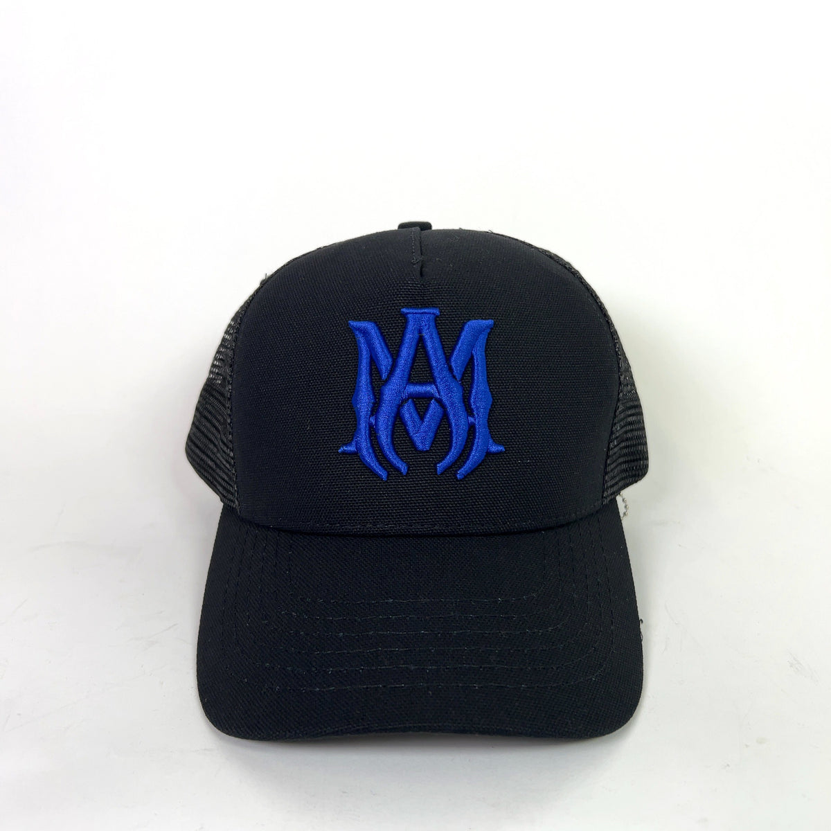 Amiri Black MA Logo Trucker Hat