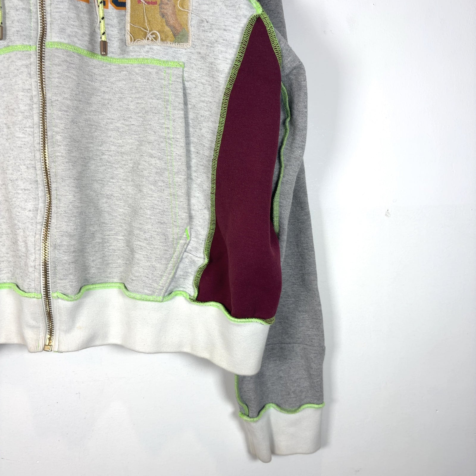 Better With Age Protest Patchwork Hoodie