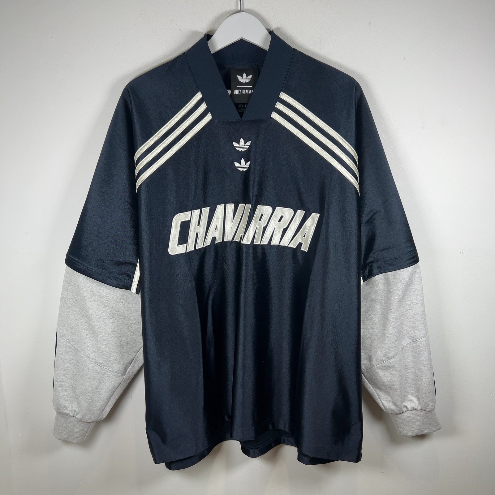 Willy Chavarria x Adidas Embroidered Logo Jersey Hoodie