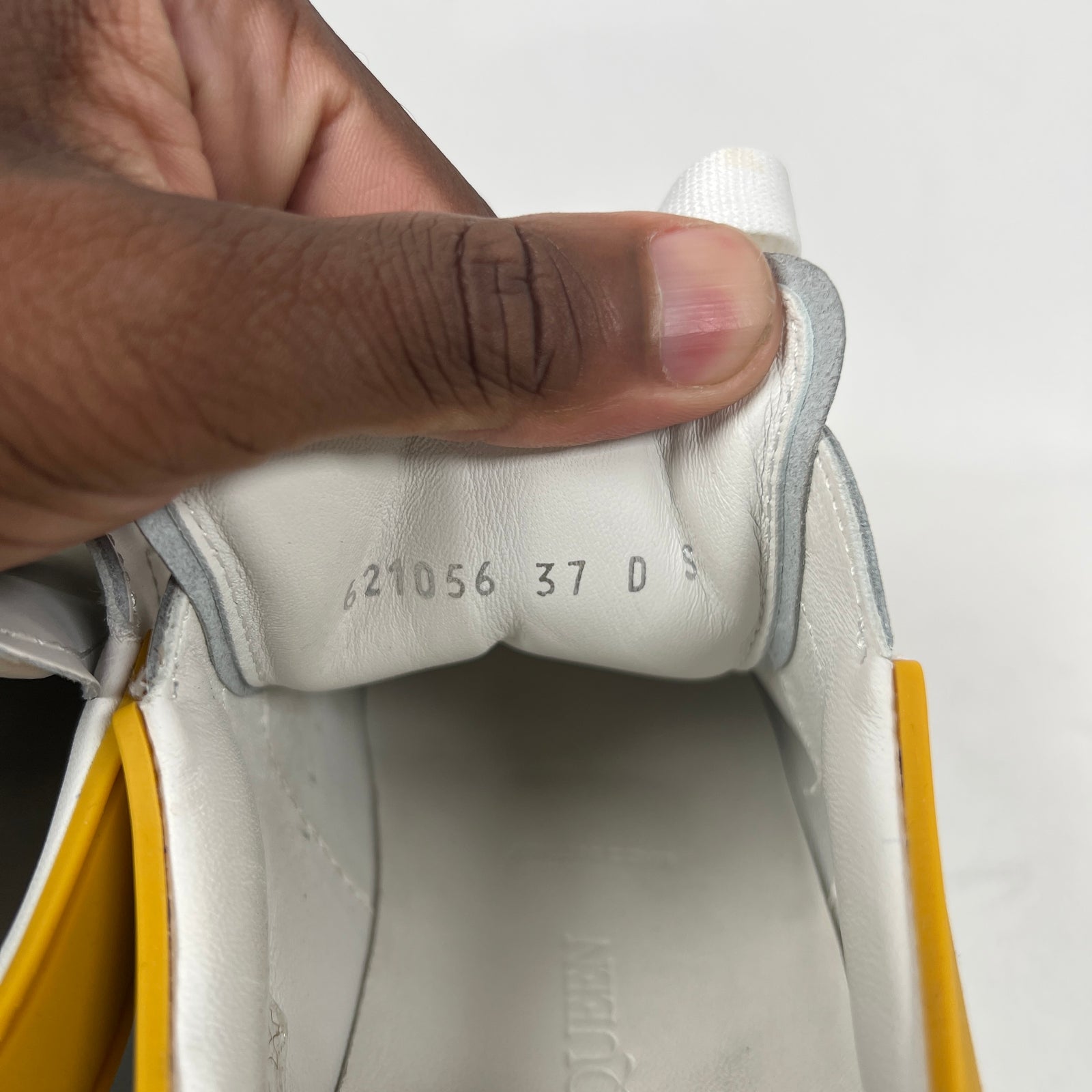 Alexander McQueen White/Yellow Sneaker Size 37