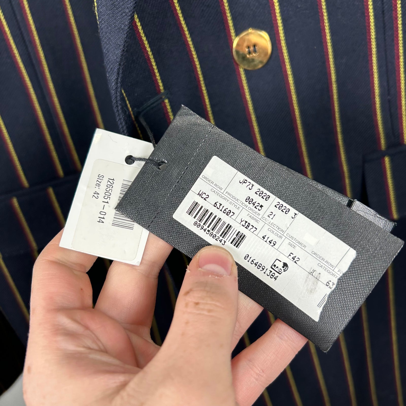 Saint Laurent Double Breasted Jacket Size 42