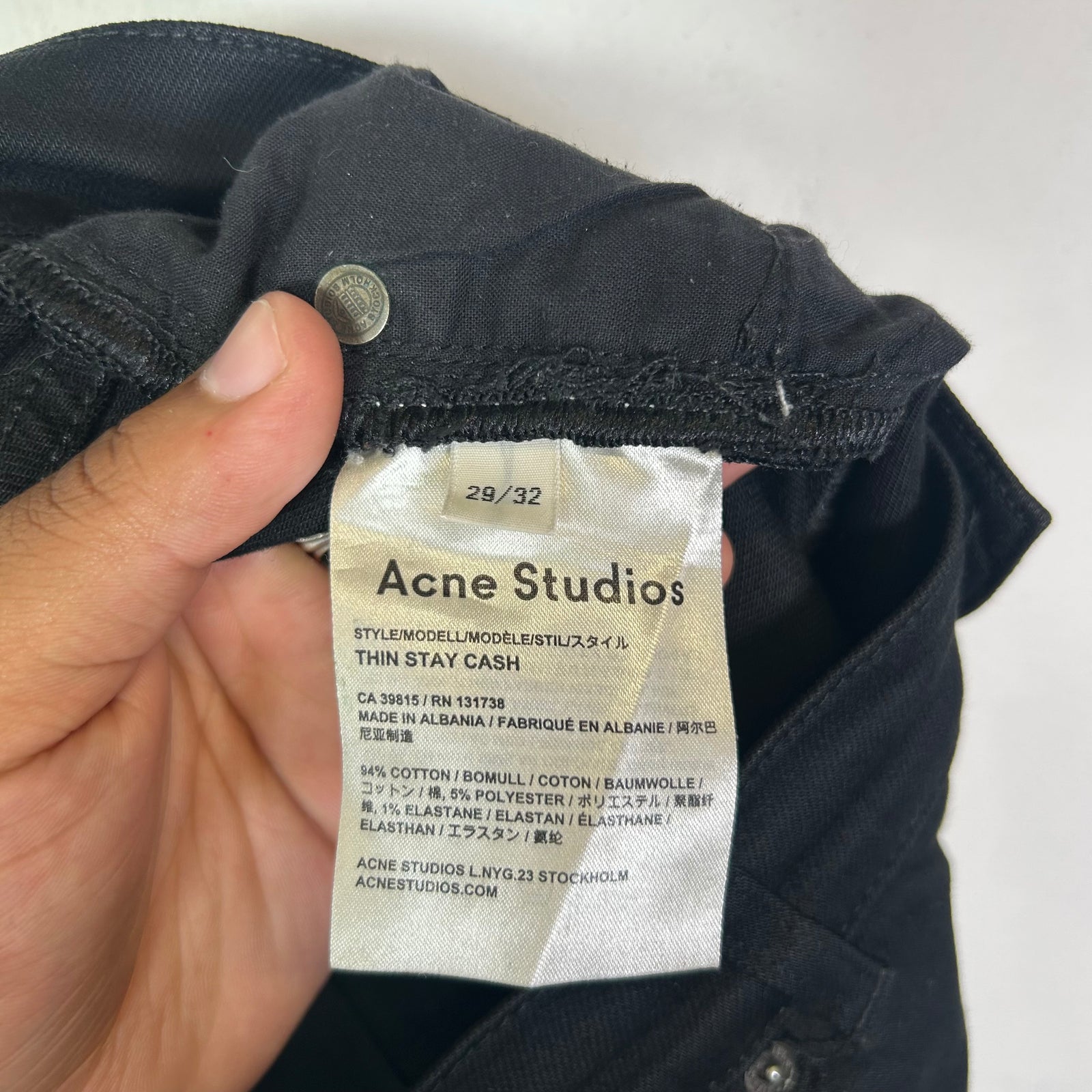 Acne Studios Black Skinny Jeans