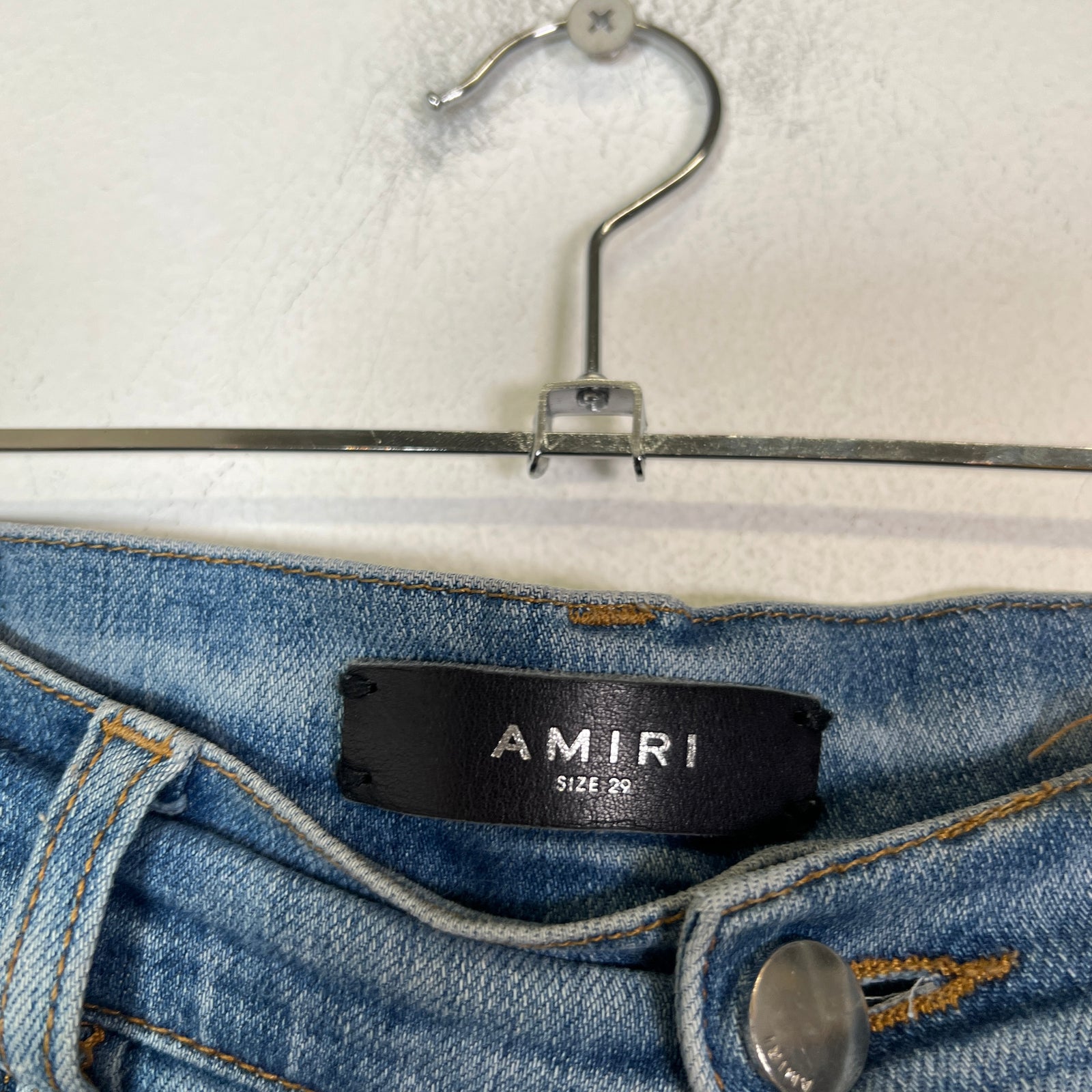 Amiri Multi Color Paisley Lightwash Thrasher Jeans Size 29