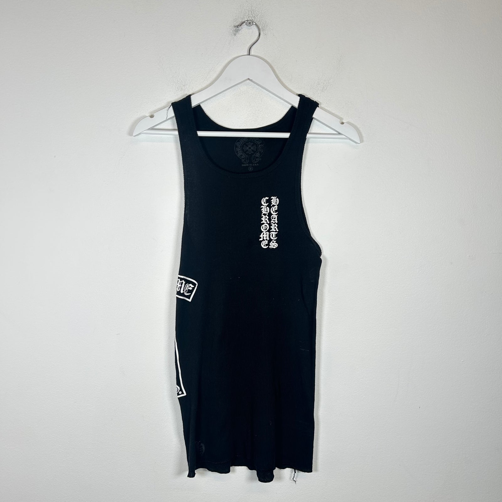 Chrome Hearts Black T-Bar Logo Tank Top Size S