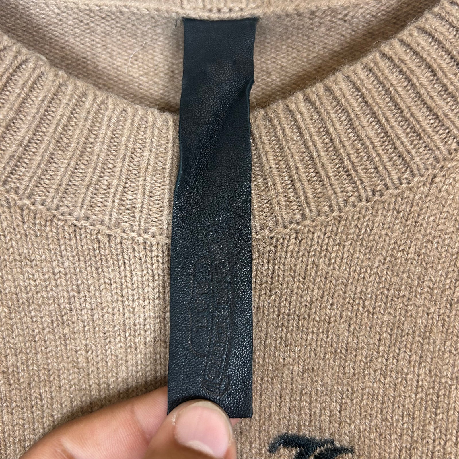 Chrome Hearts Brown Triple Cross Patch Cashmere Sweater Size M