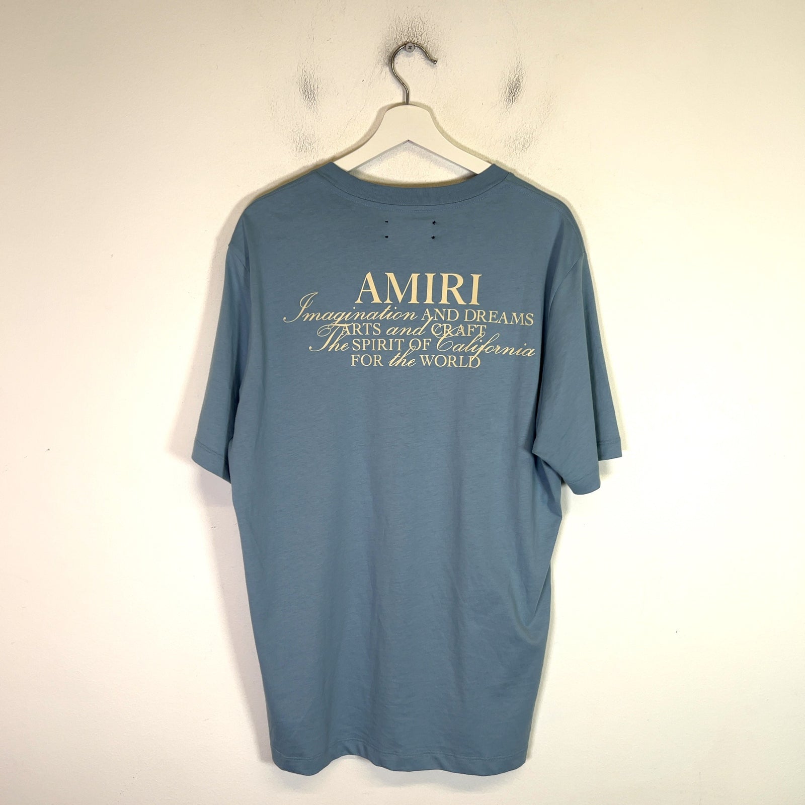 Amiri Light Blue Spirit Logo T-Shirt