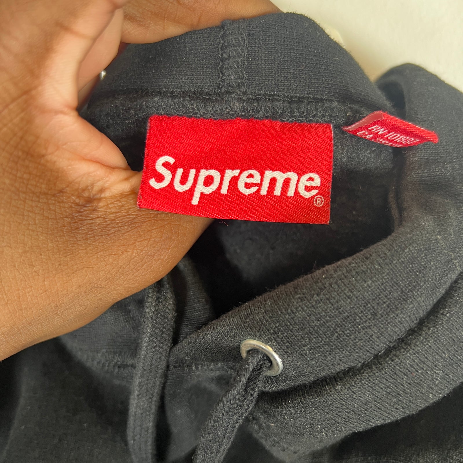 Supreme Black Capital Hoodie Size L