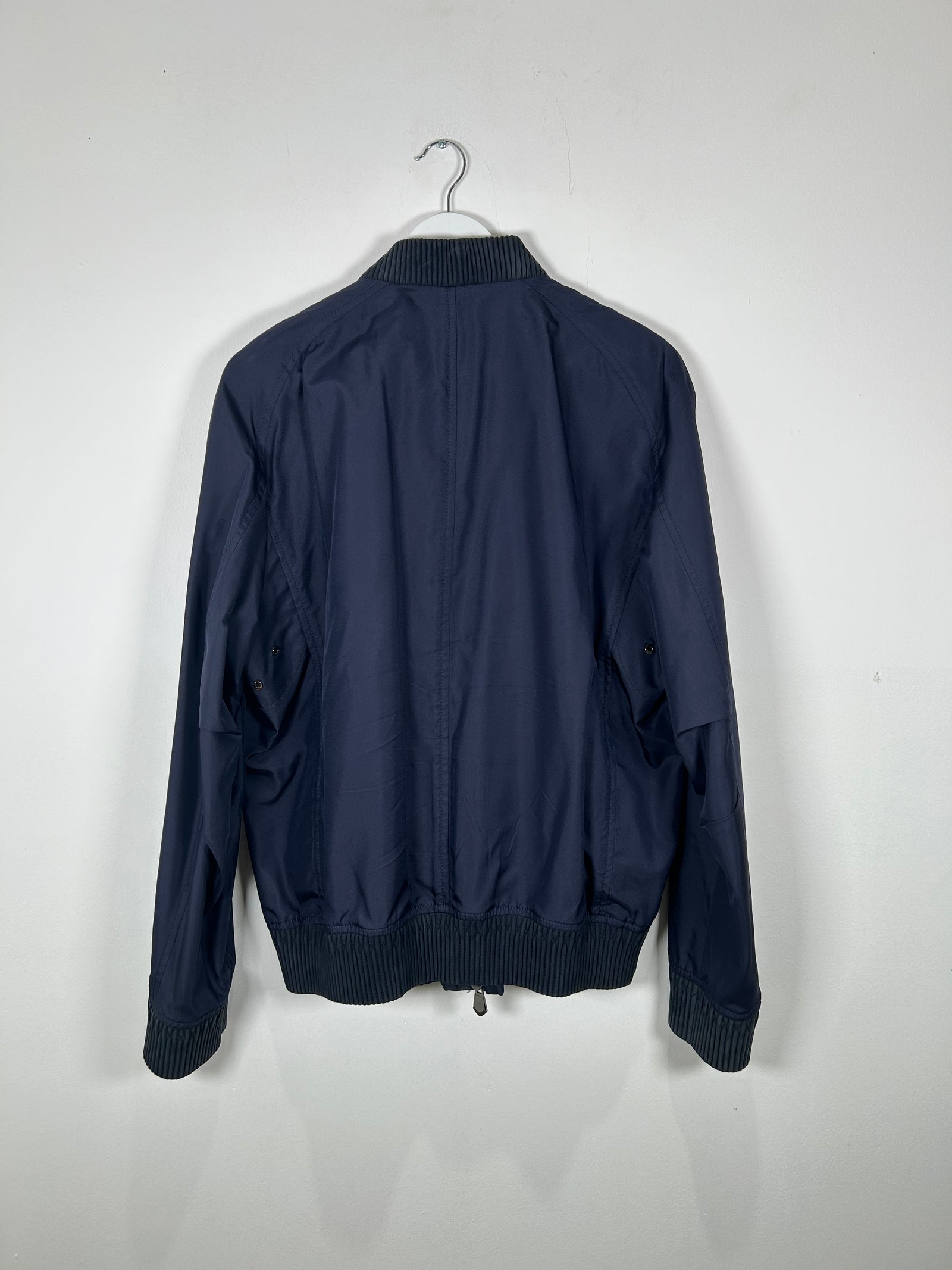 Berluti Navy Nylon Silk Jacket Size 52