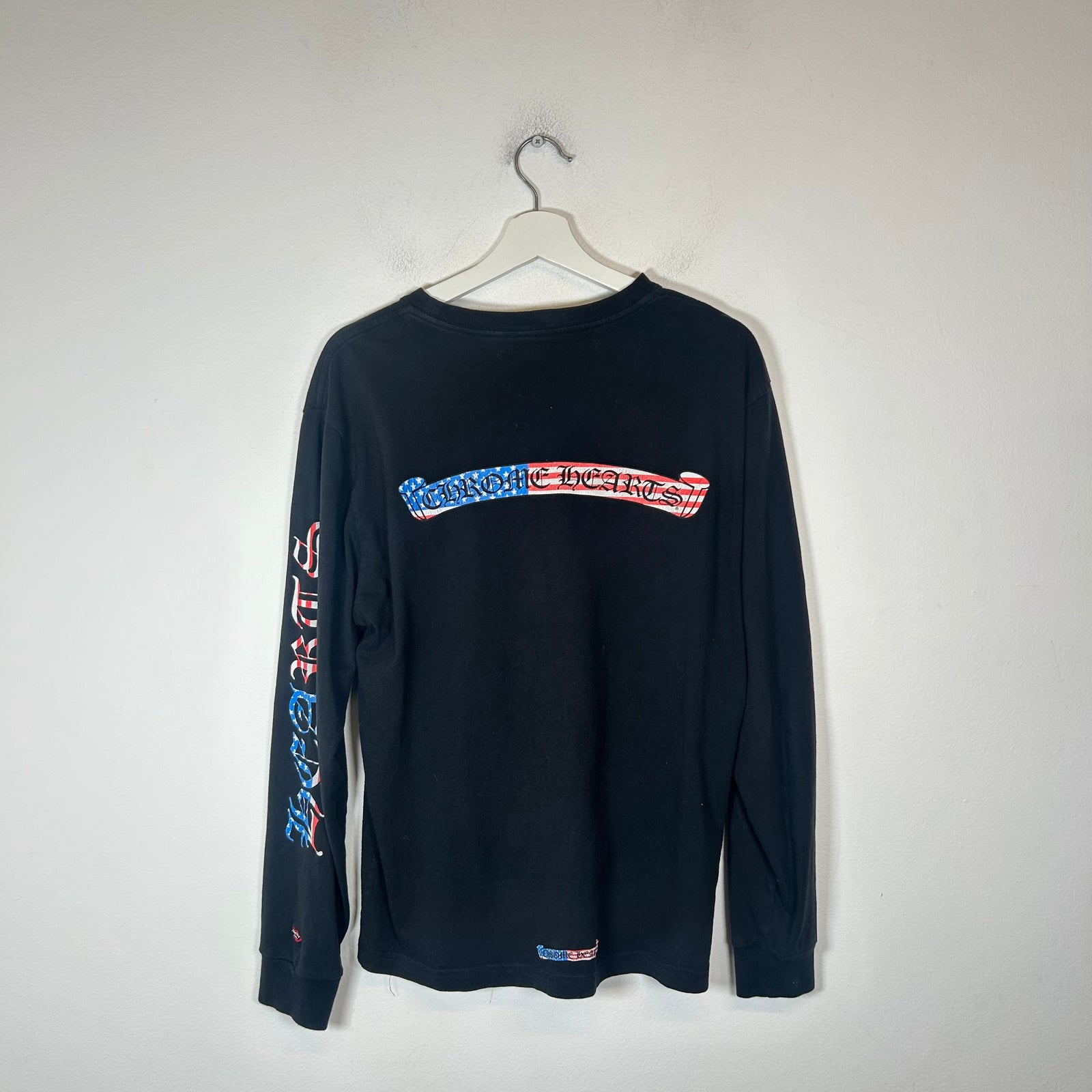 Chrome Hearts Black American Flag Scroll Longsleeve Size L