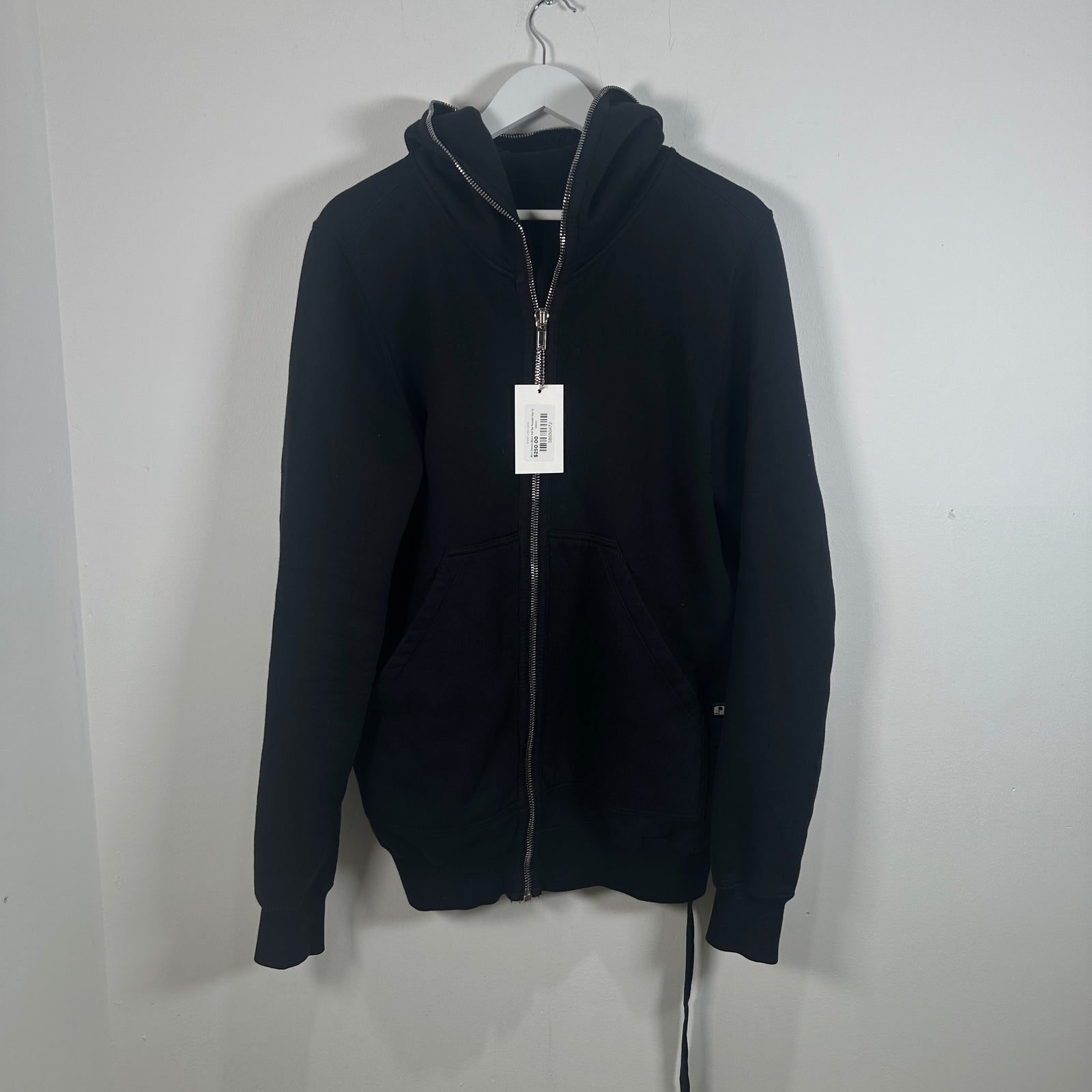 Rick Owens Black Full Zip Hoodie Size XL