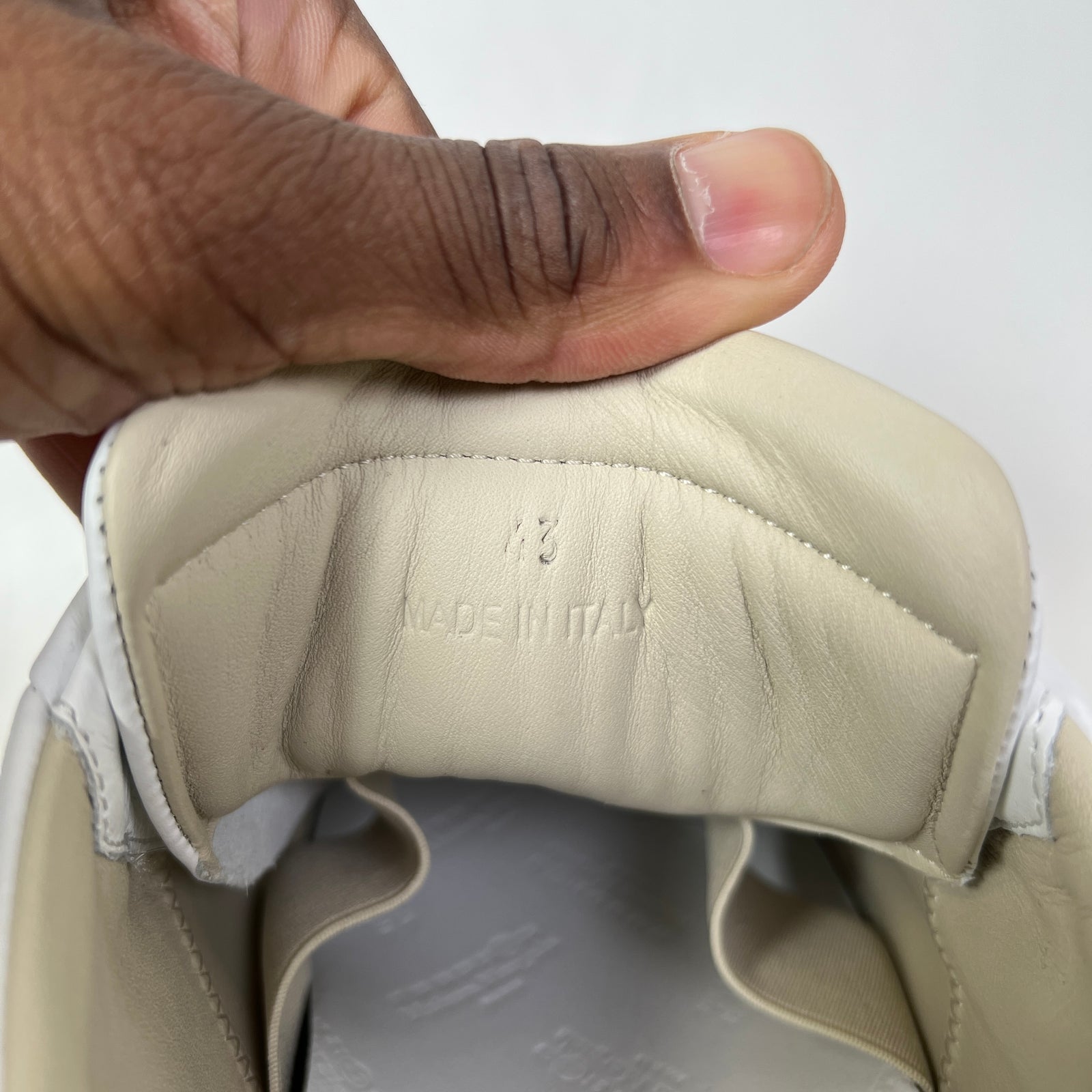 Maison Margiela Triple White Future Laceless Low-Top Sneaker Size 43