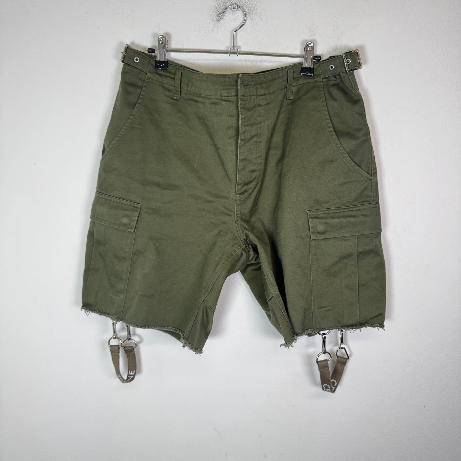 Celine Olive Green Cargo Shorts