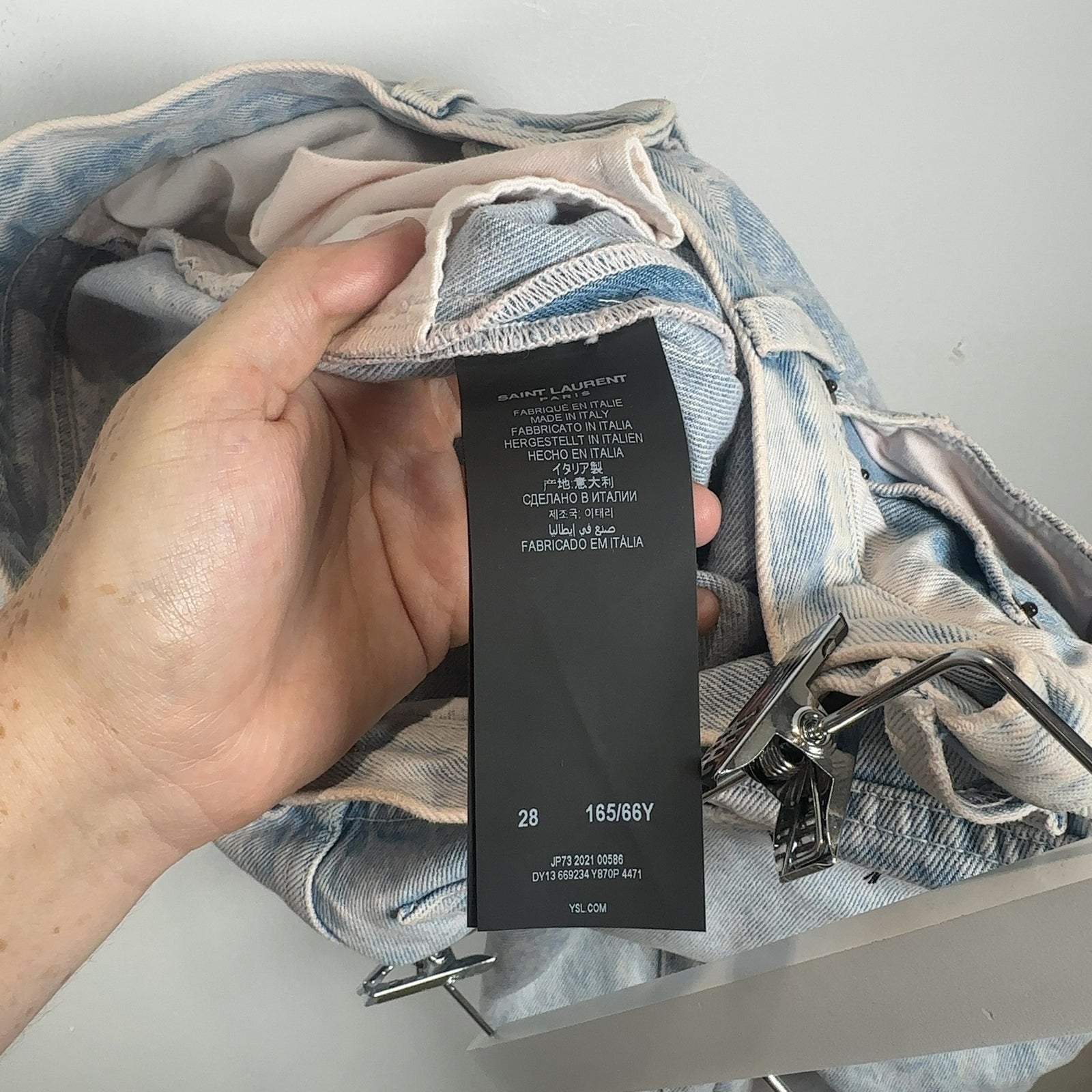 Saint Laurent Acid Wash Jean Size 28
