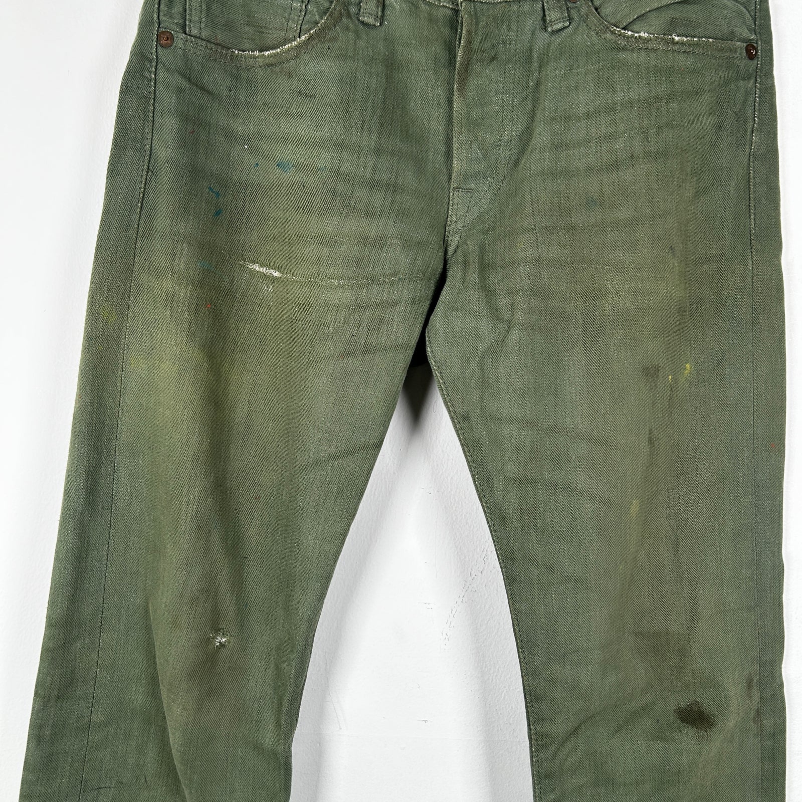 RRL Green Selvedge Straight Leg Jeans Size 28