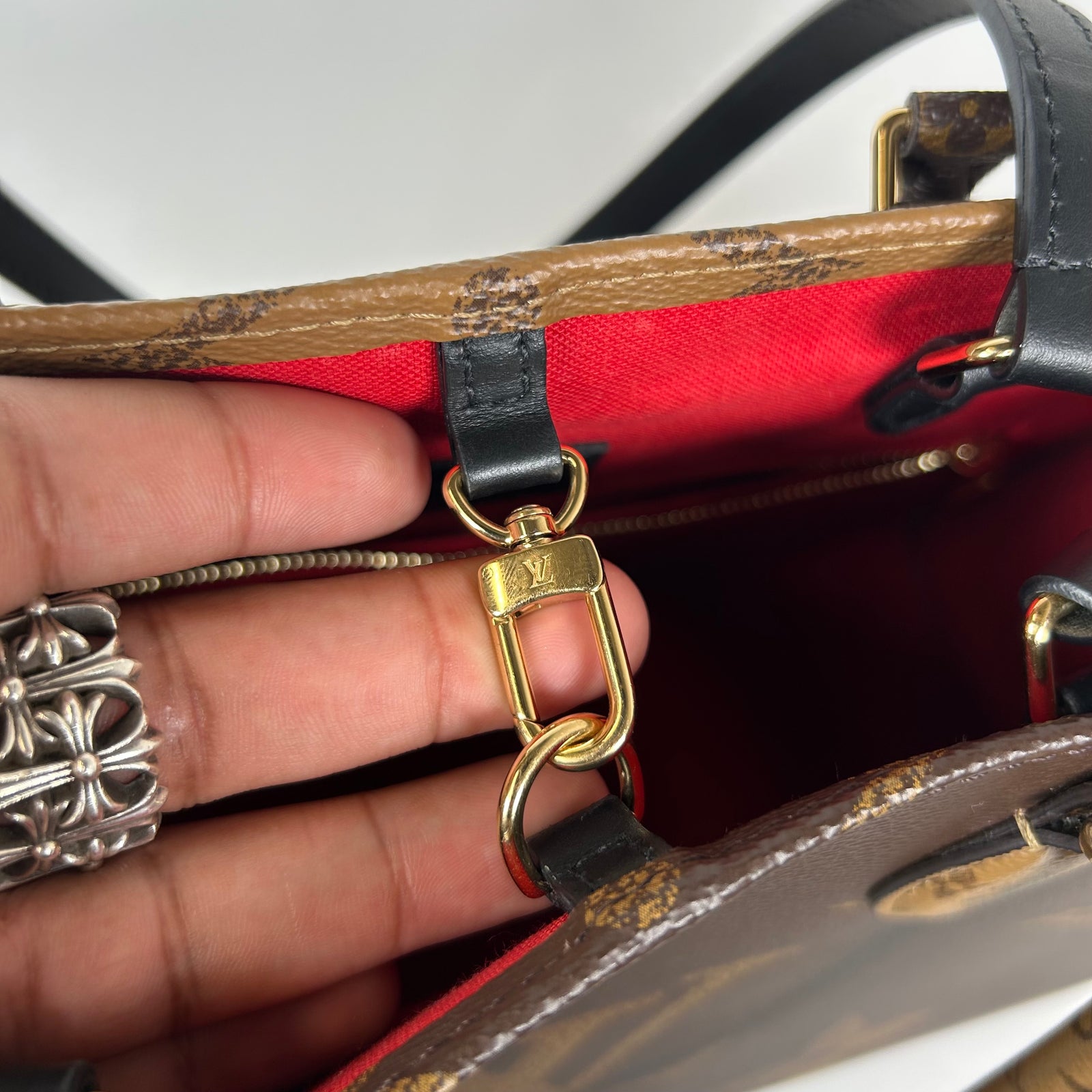 Louis Vuitton On The Go Reverse Monogram MM Tote Bag
