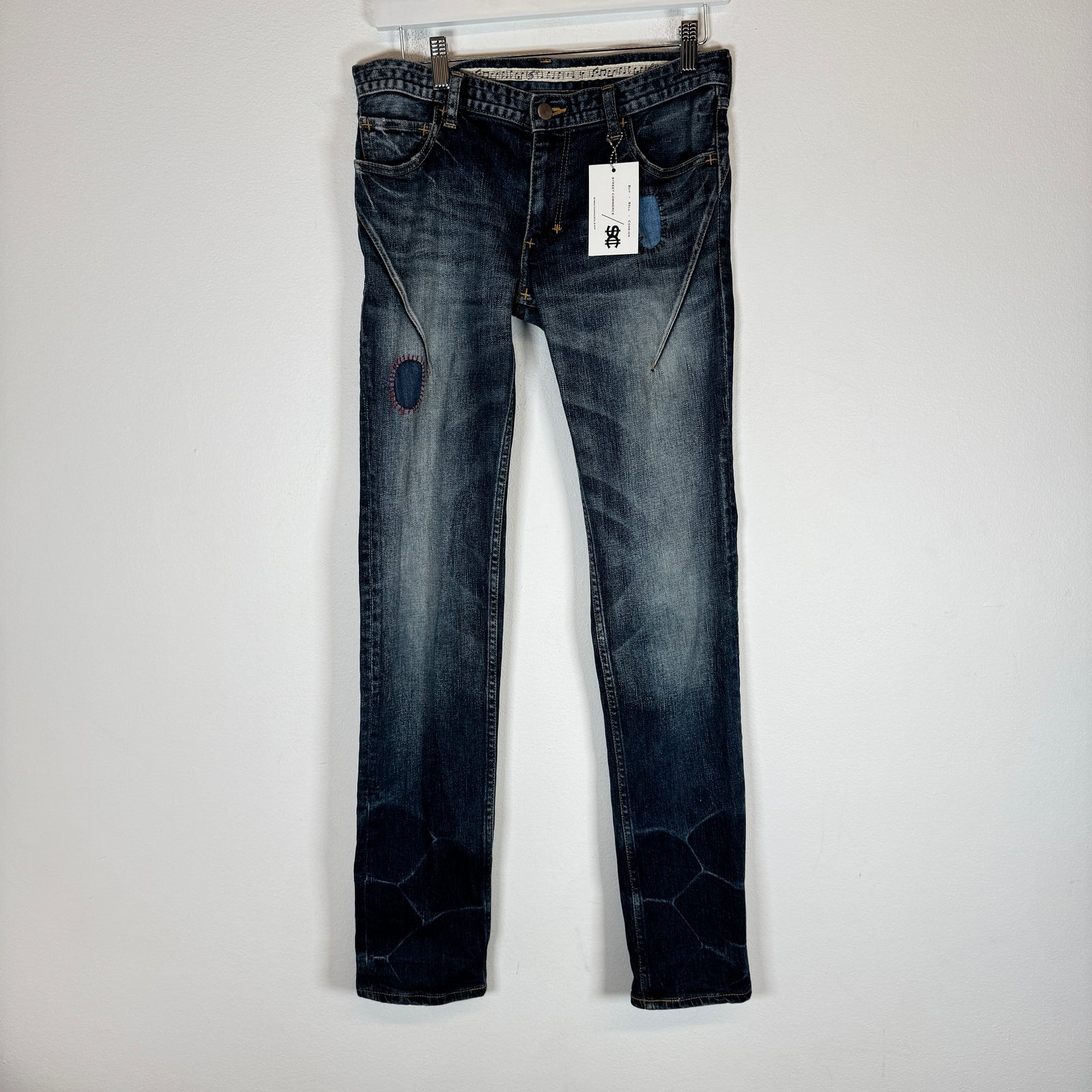 Number (N)ine Blue Repaired Denim Size 30