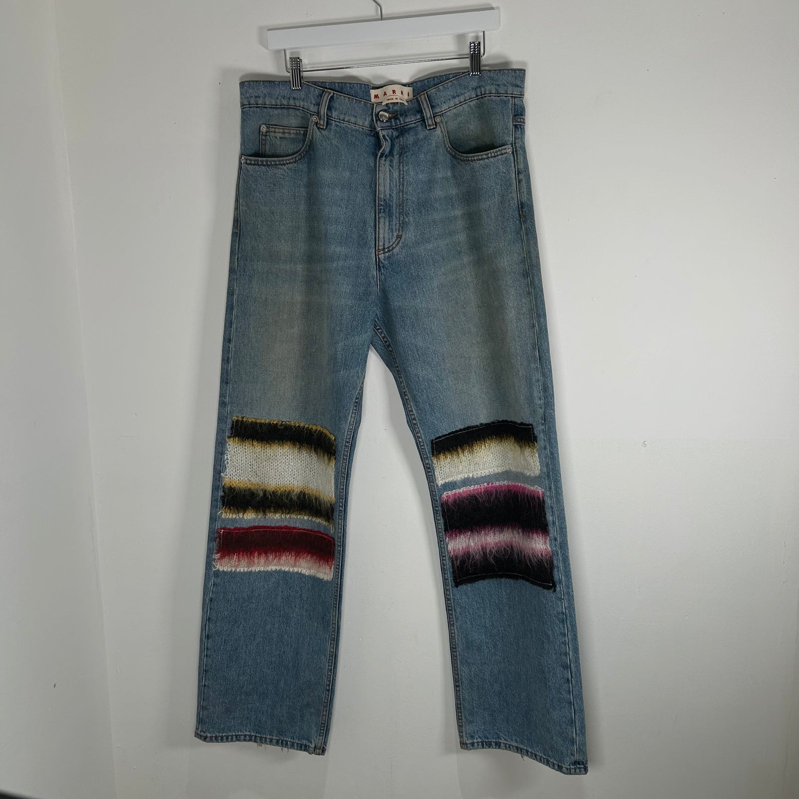 Marni Mohair Patch Denim Jeans Size 34