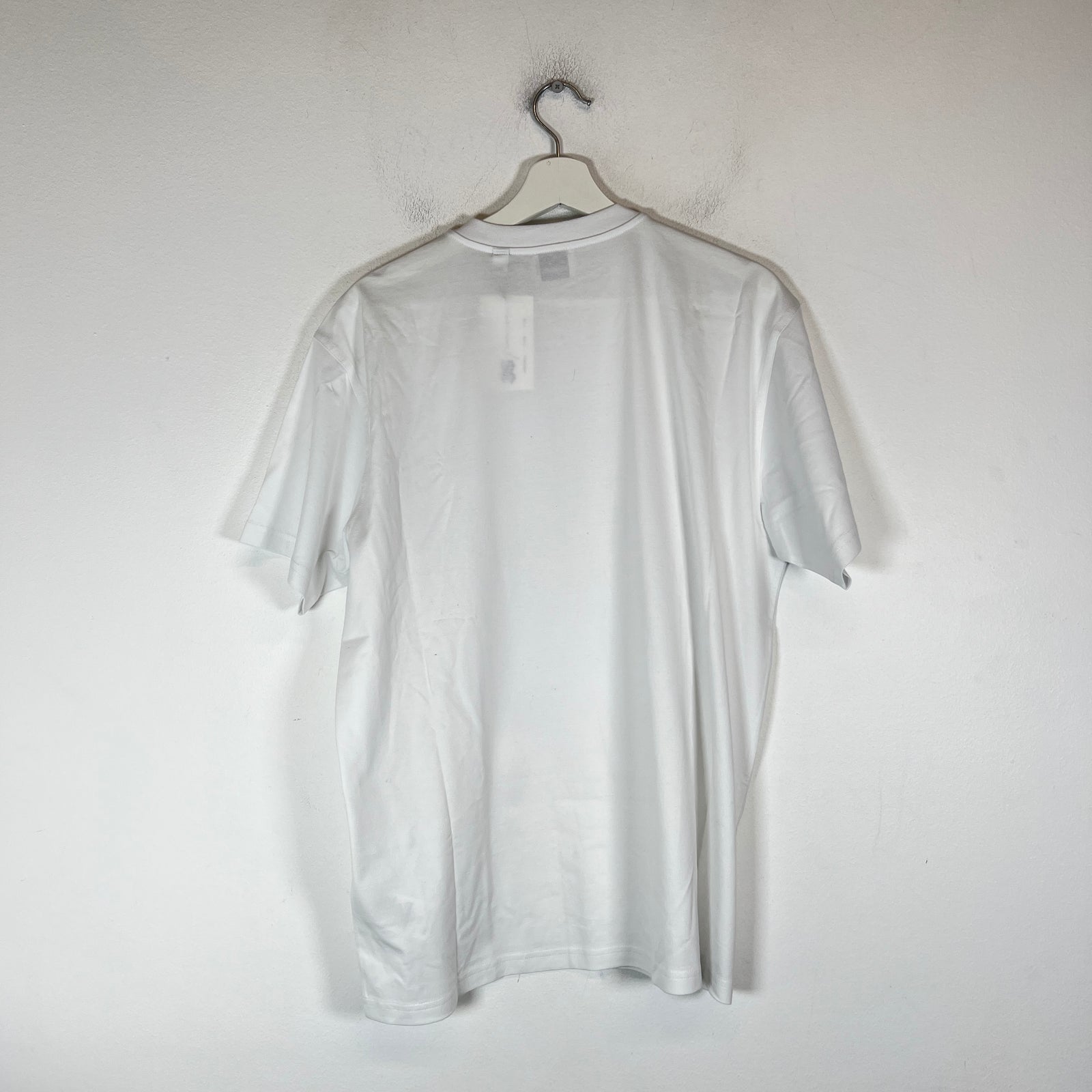 Burberry White Plant Logo T-Shirt Size L