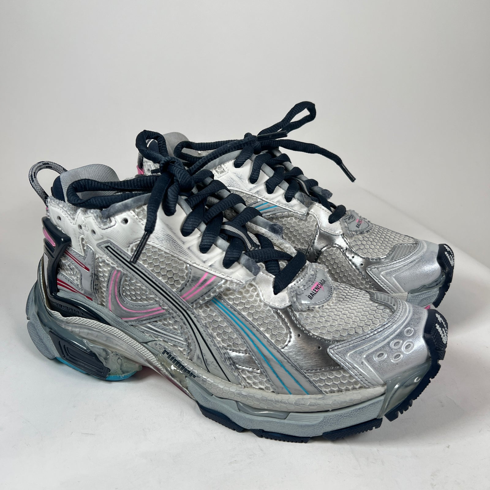 Balenciaga Grey/Pink/Blue Runners Size 42