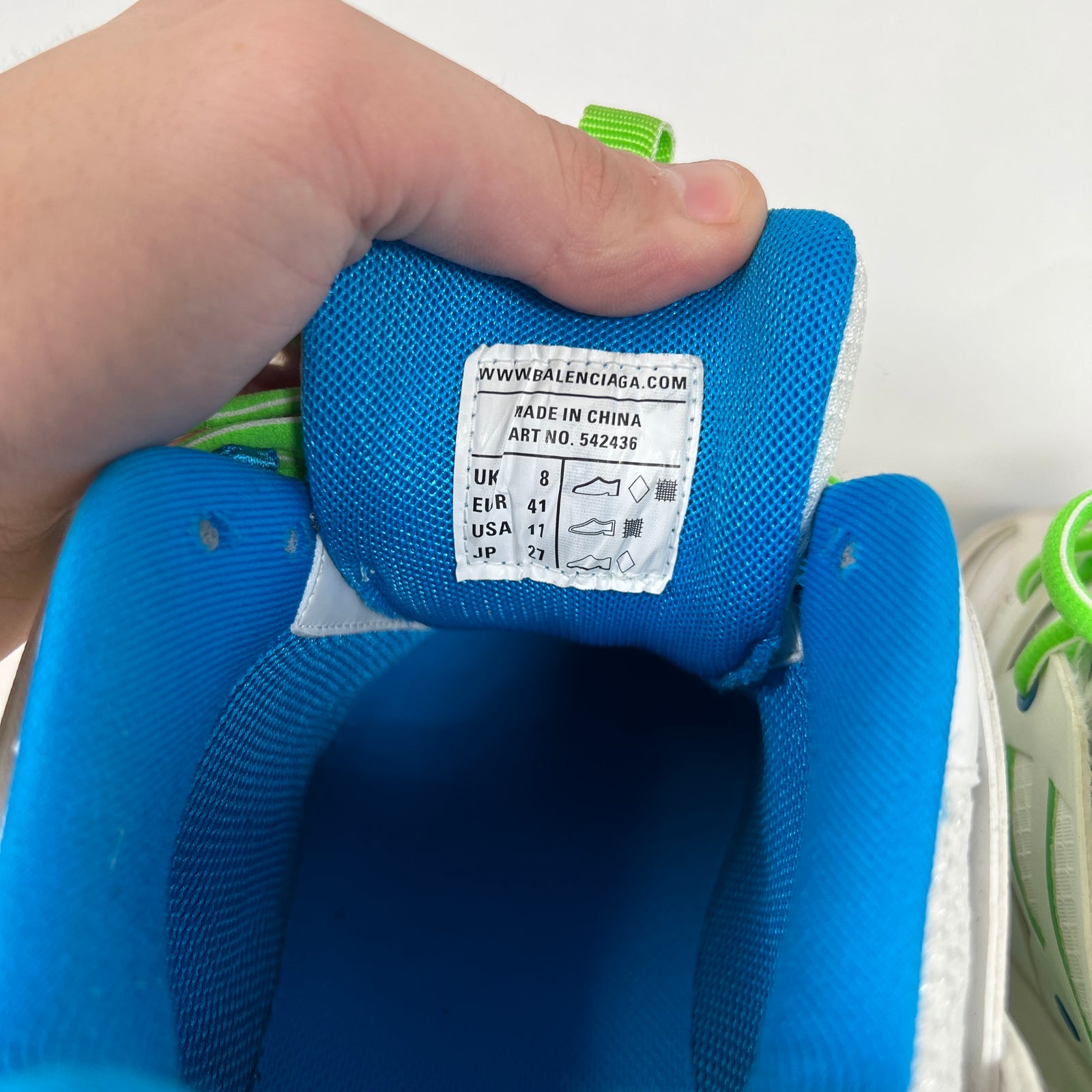 Balenciaga Blue/Green Track Sneakers Sz 41