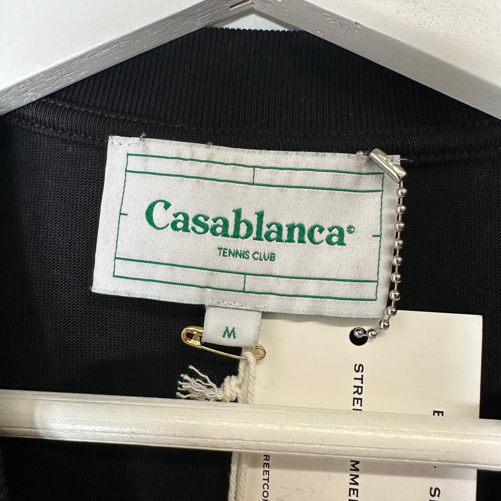 Casablanca Tennis Club Black T-Shirt Size M