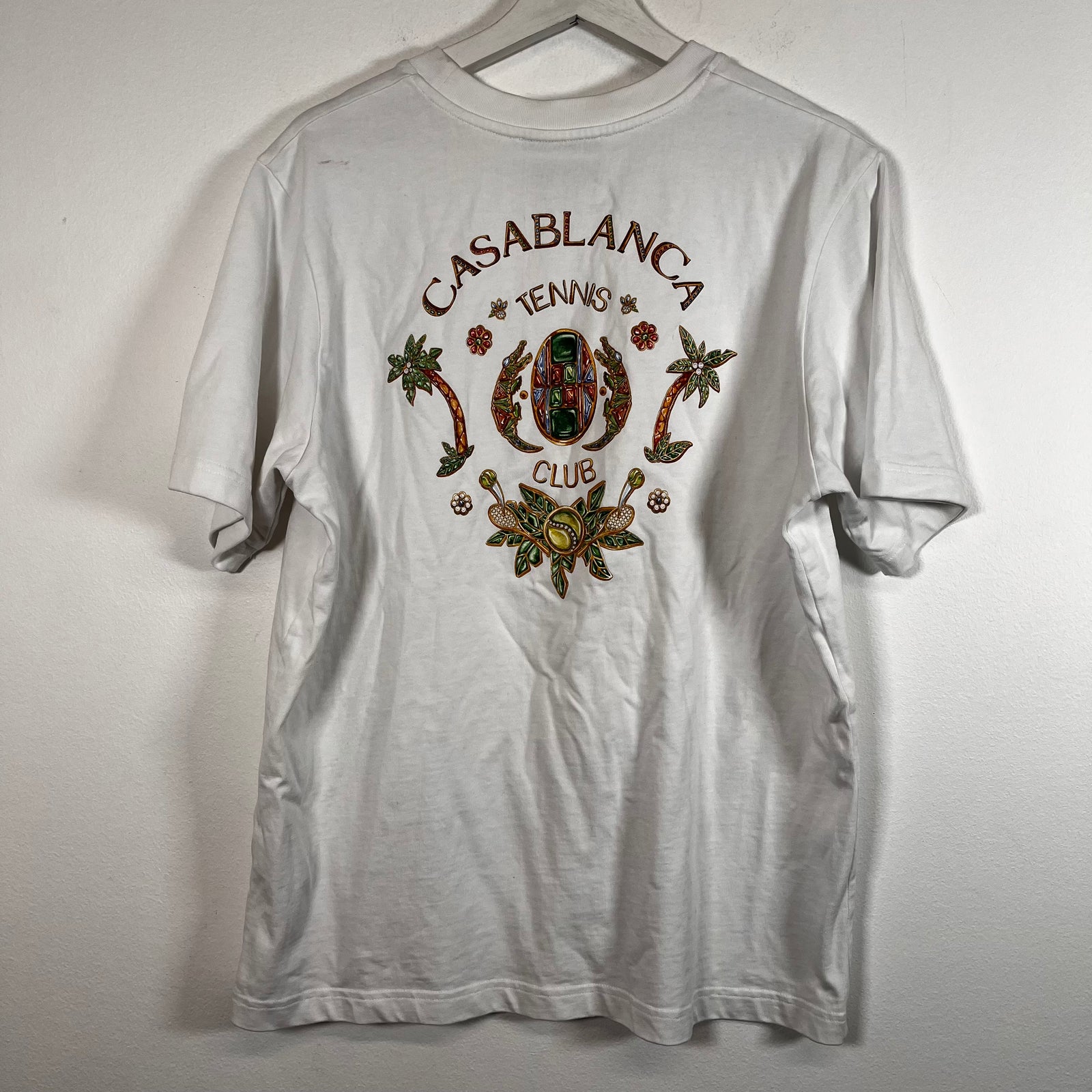Casablanca White Tennis Club Tee Size L
