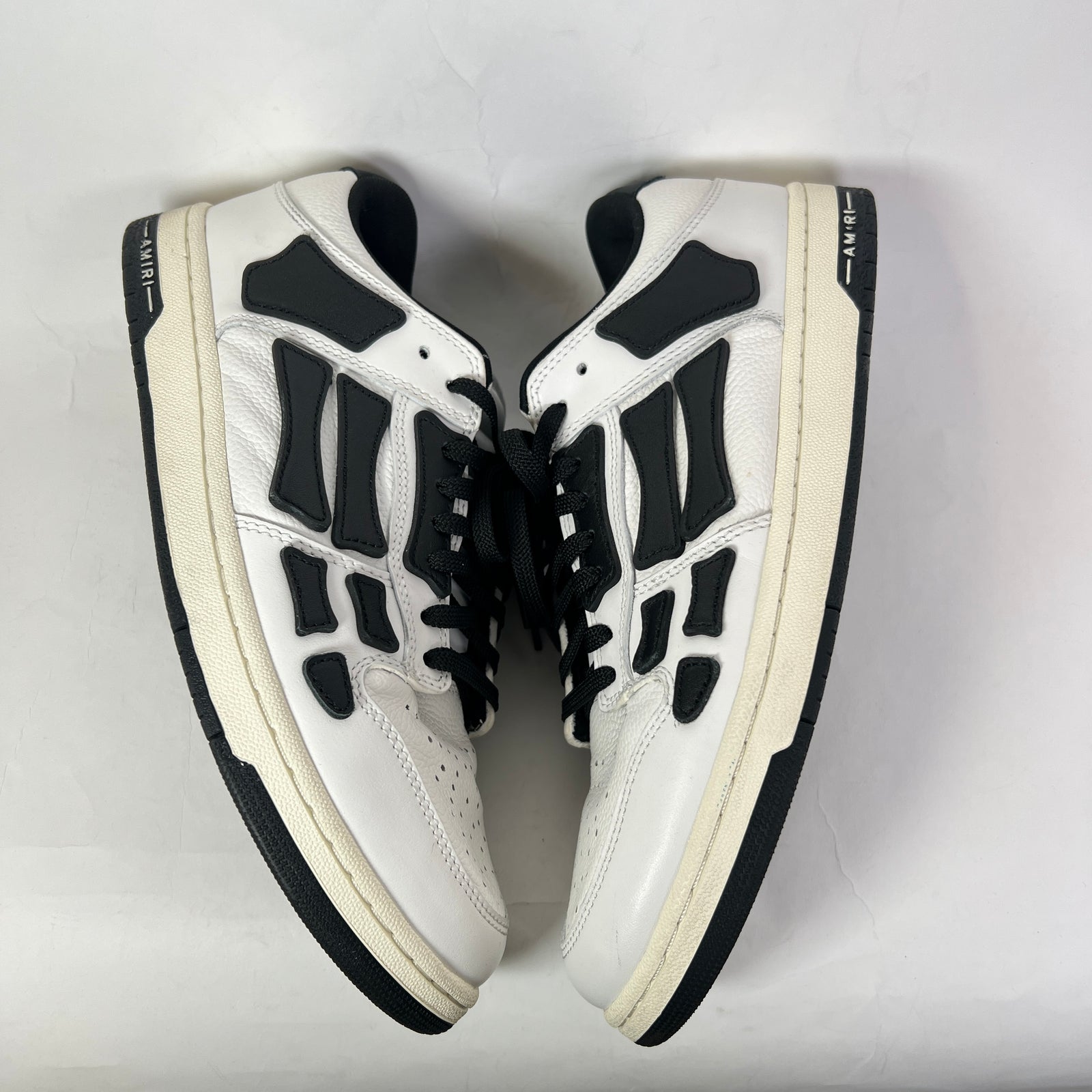 Amiri White/Black Skel Low-Top Sneaker Size 45