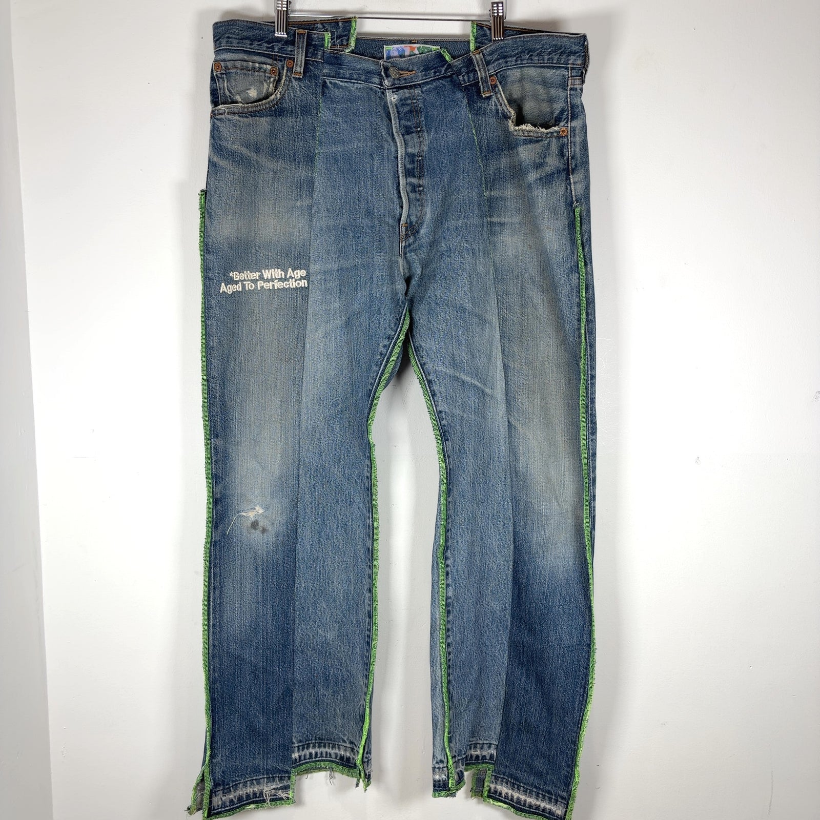Better With Age Lemon Split Seam Denim Jeans