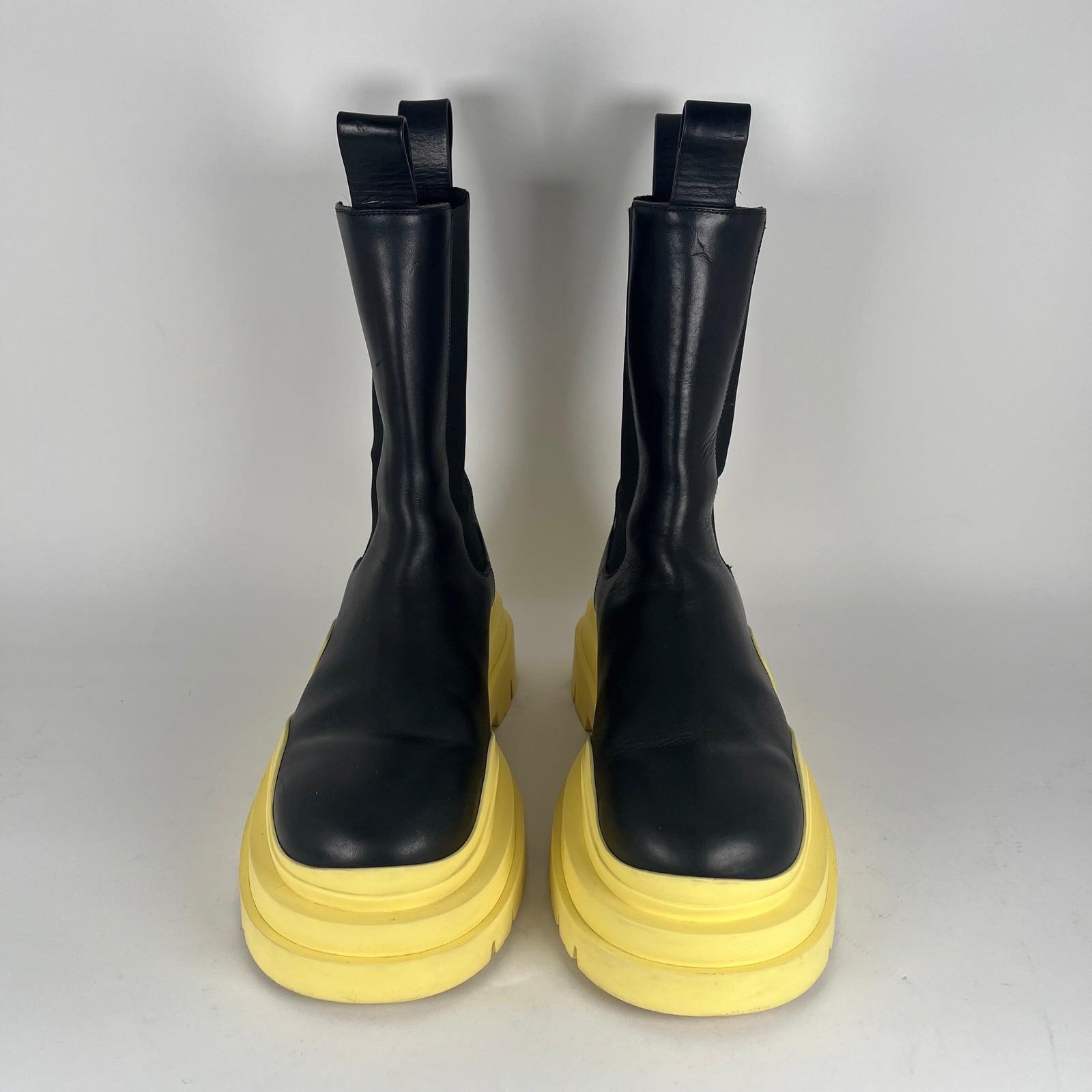 Bottega Veneta Leather Chelsea Rain Boots Size 11