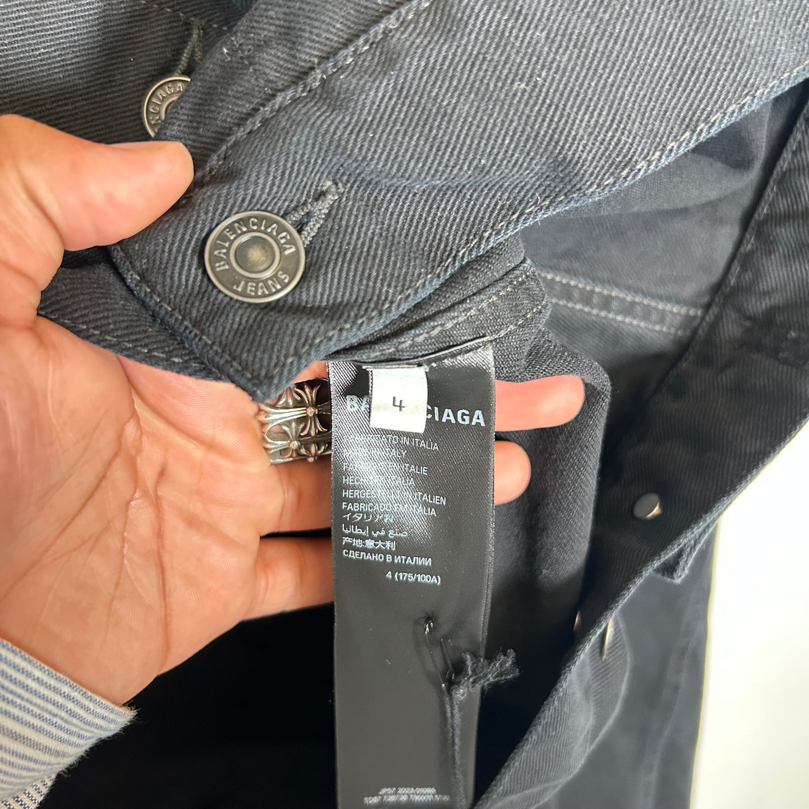 Balenciaga Black Tape Jean Jacket Size 4