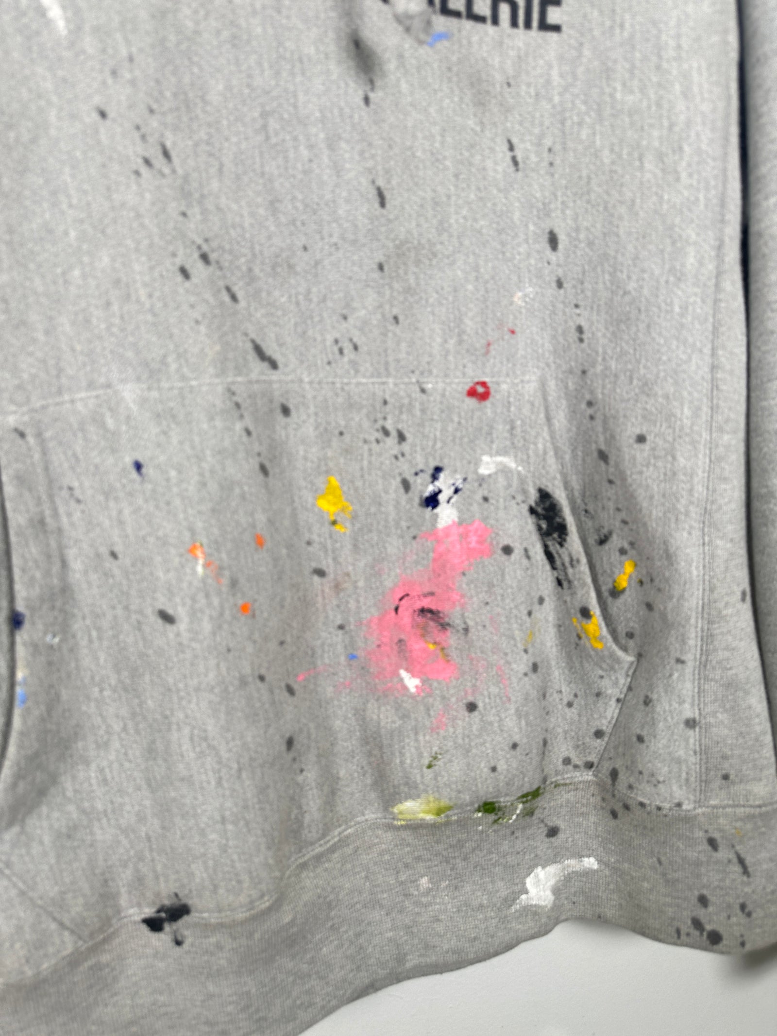 Gallery Dept. Grey Paint Splatter Hoodie Size S