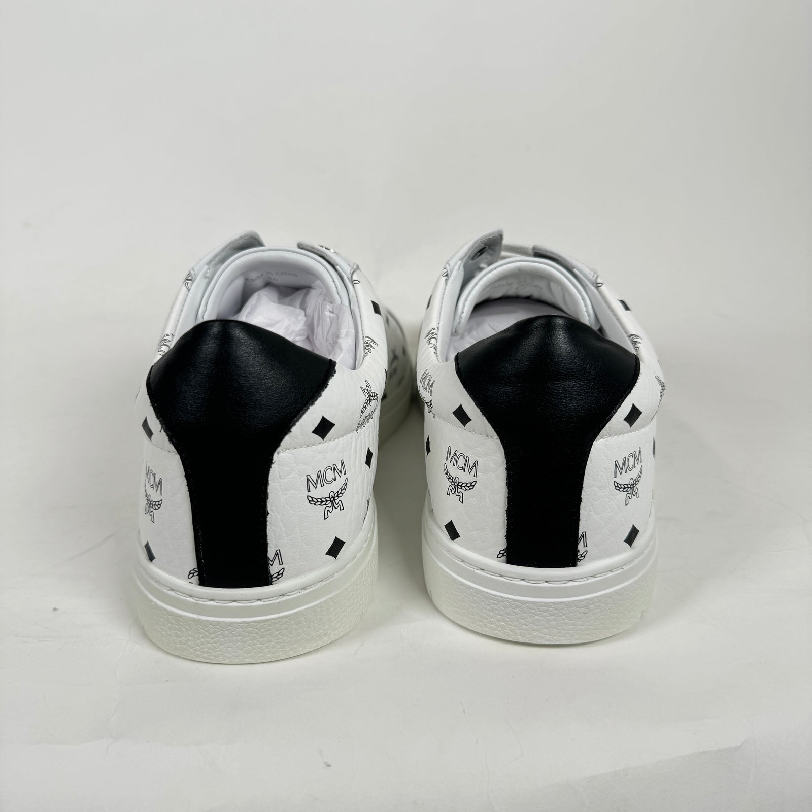 MCM White Viseto Low Top Sneaker Size 12