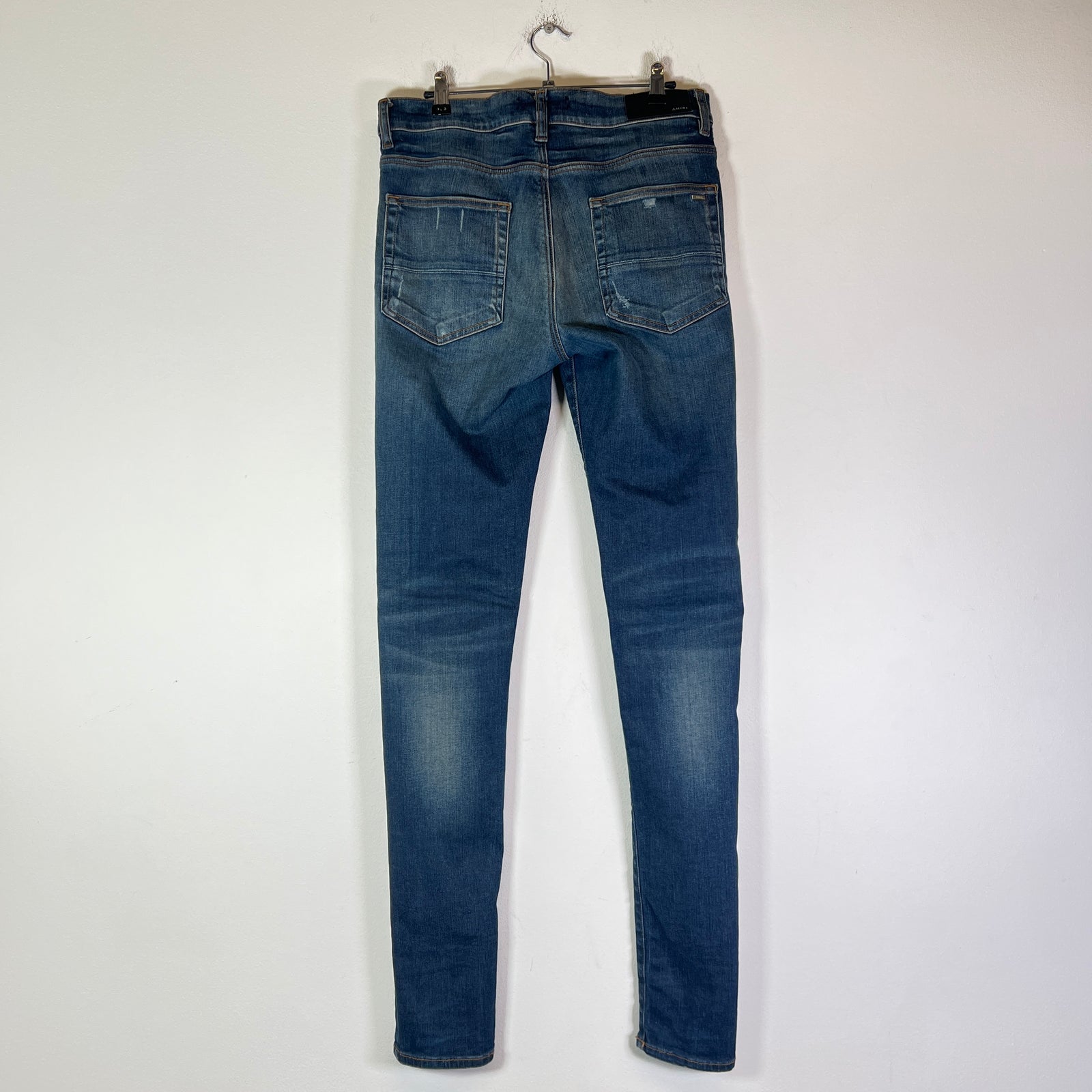 Amiri Dark Blue MX1 Black Patch Jeans