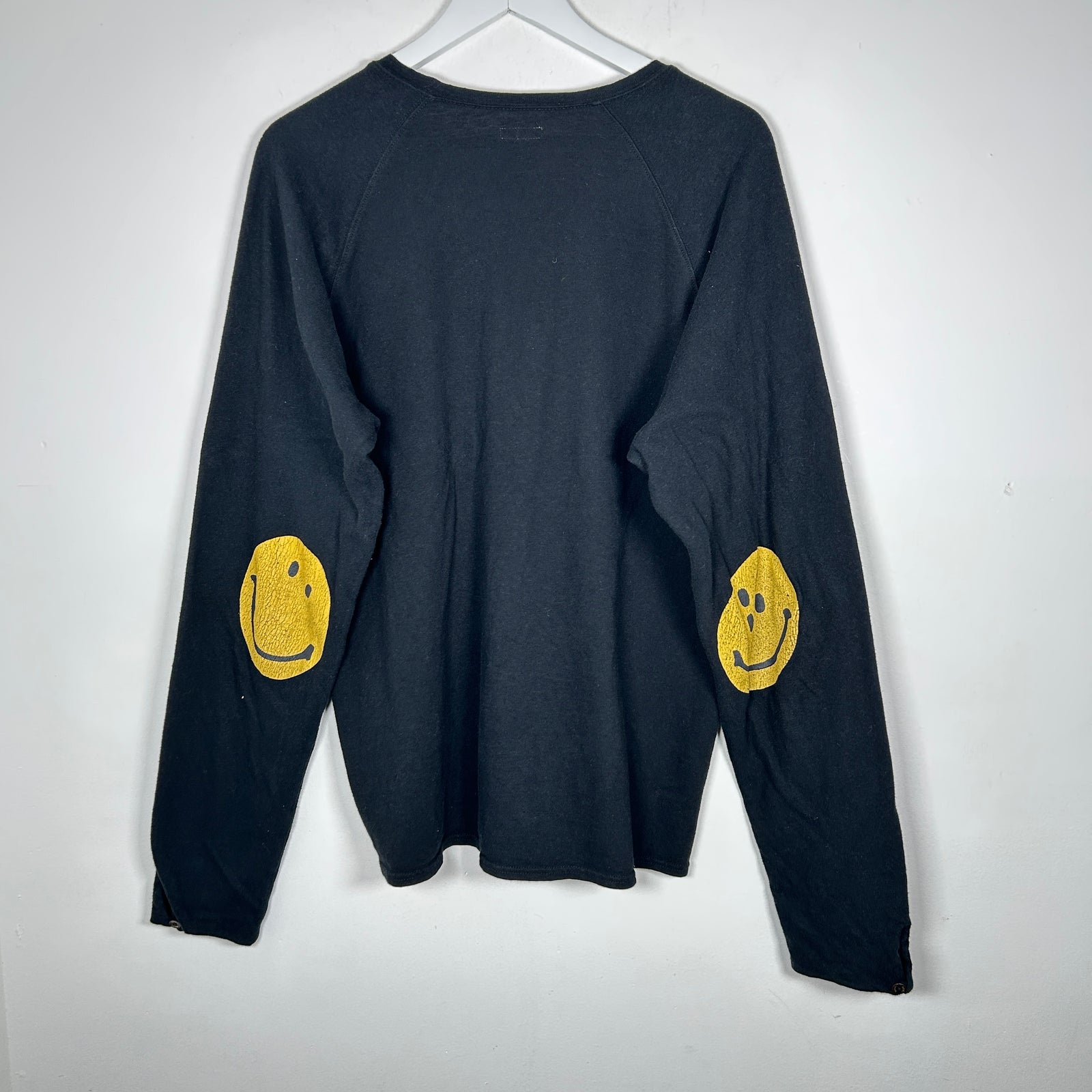 Kapital Black Smiley Face Long-Sleeve T-Shirt Size L