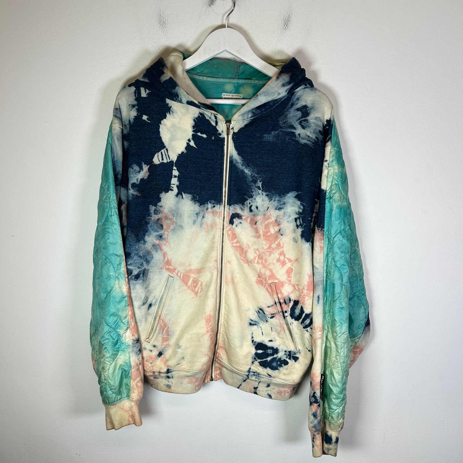 Kapital Kountry Ashbury Shell-Panelled Tye-Dyed Zip-Up Hoodie