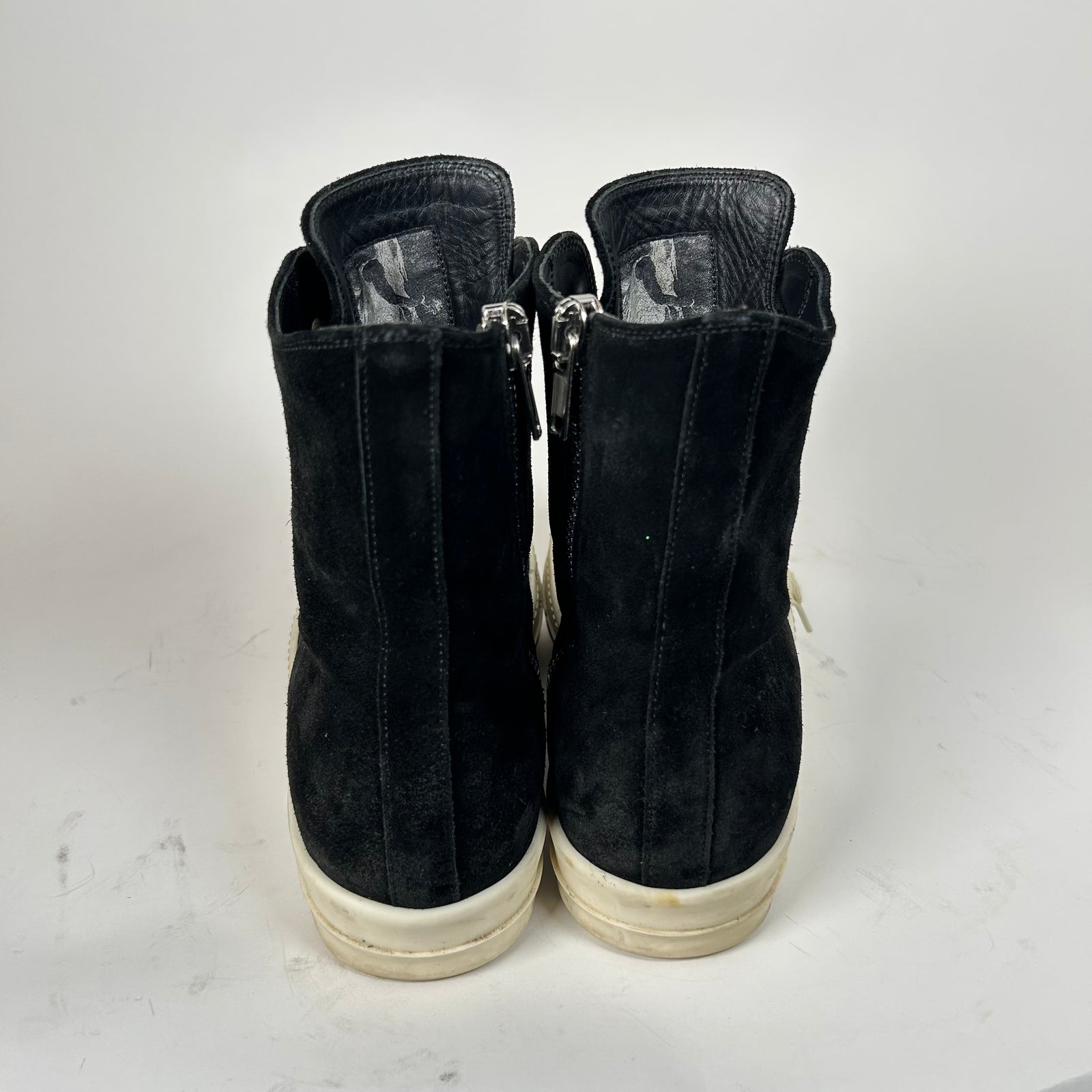 Rick Owens Black Suede High-Top Ramones Size 42