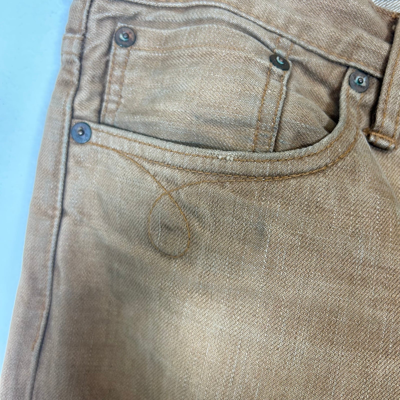 RRL Tan Slim Jeans Size 28